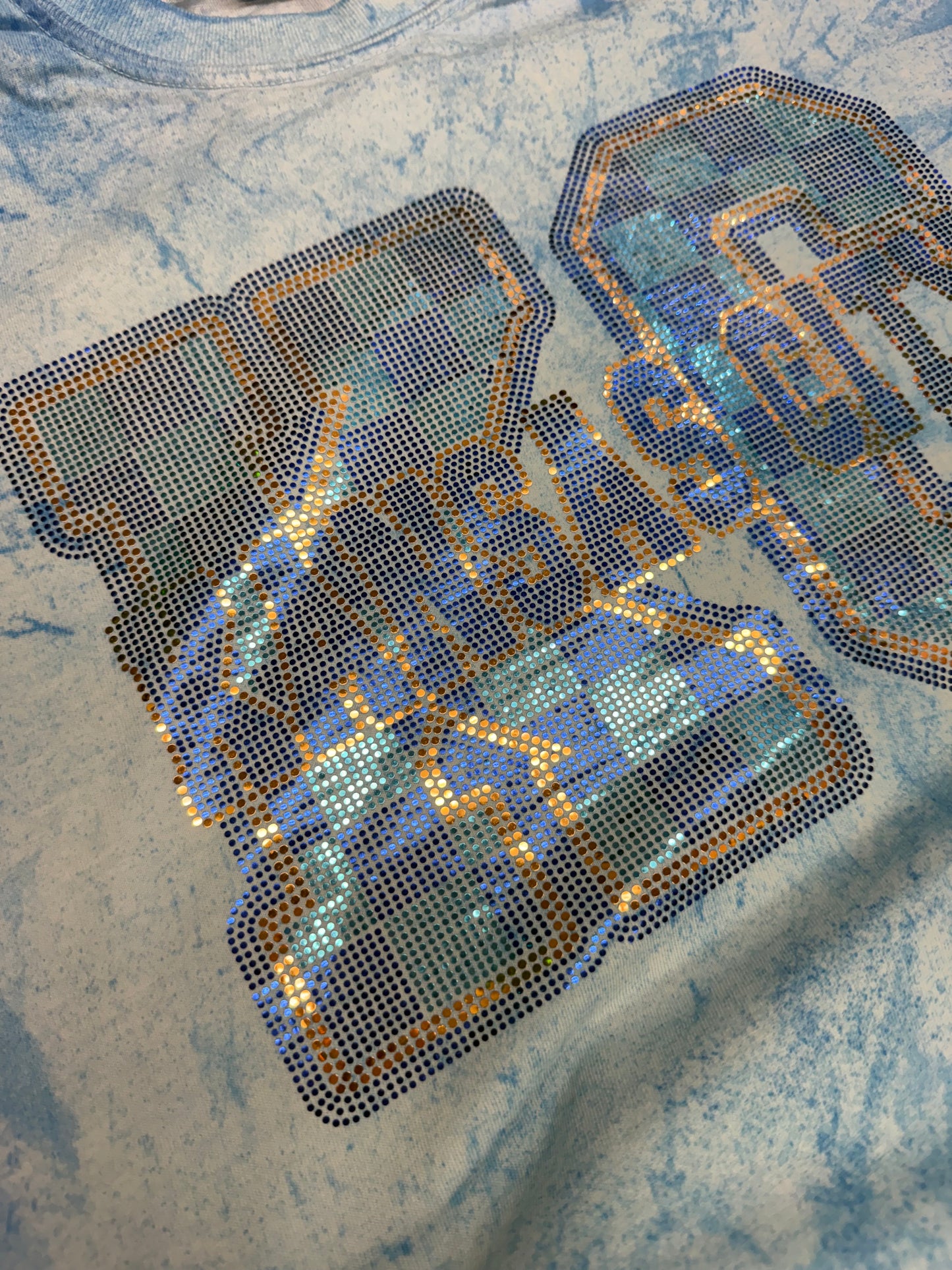 KC Royals Spangle Sparkle Color Blast Blue Tee