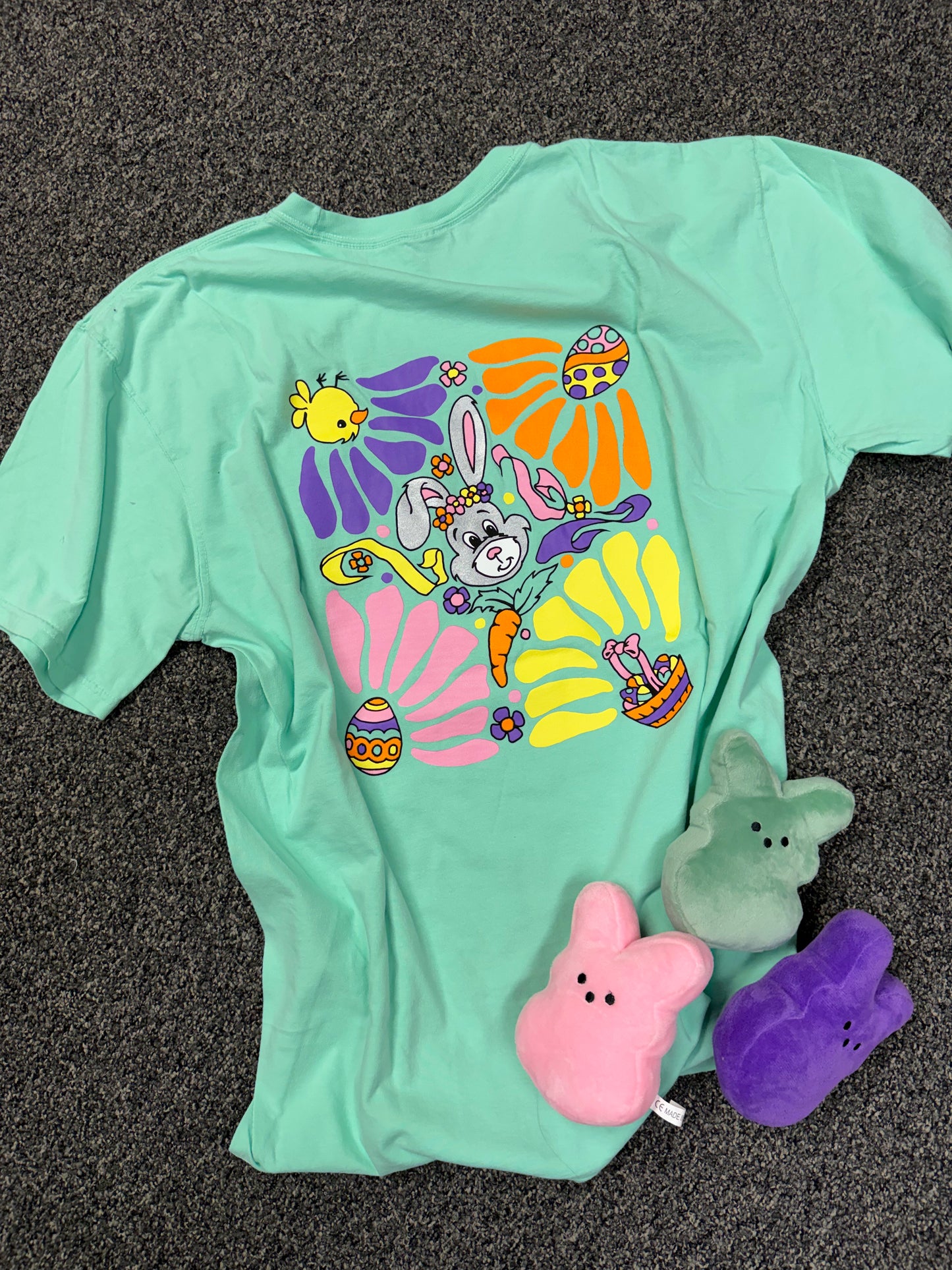 Happy Easter Teal Graphic Tee