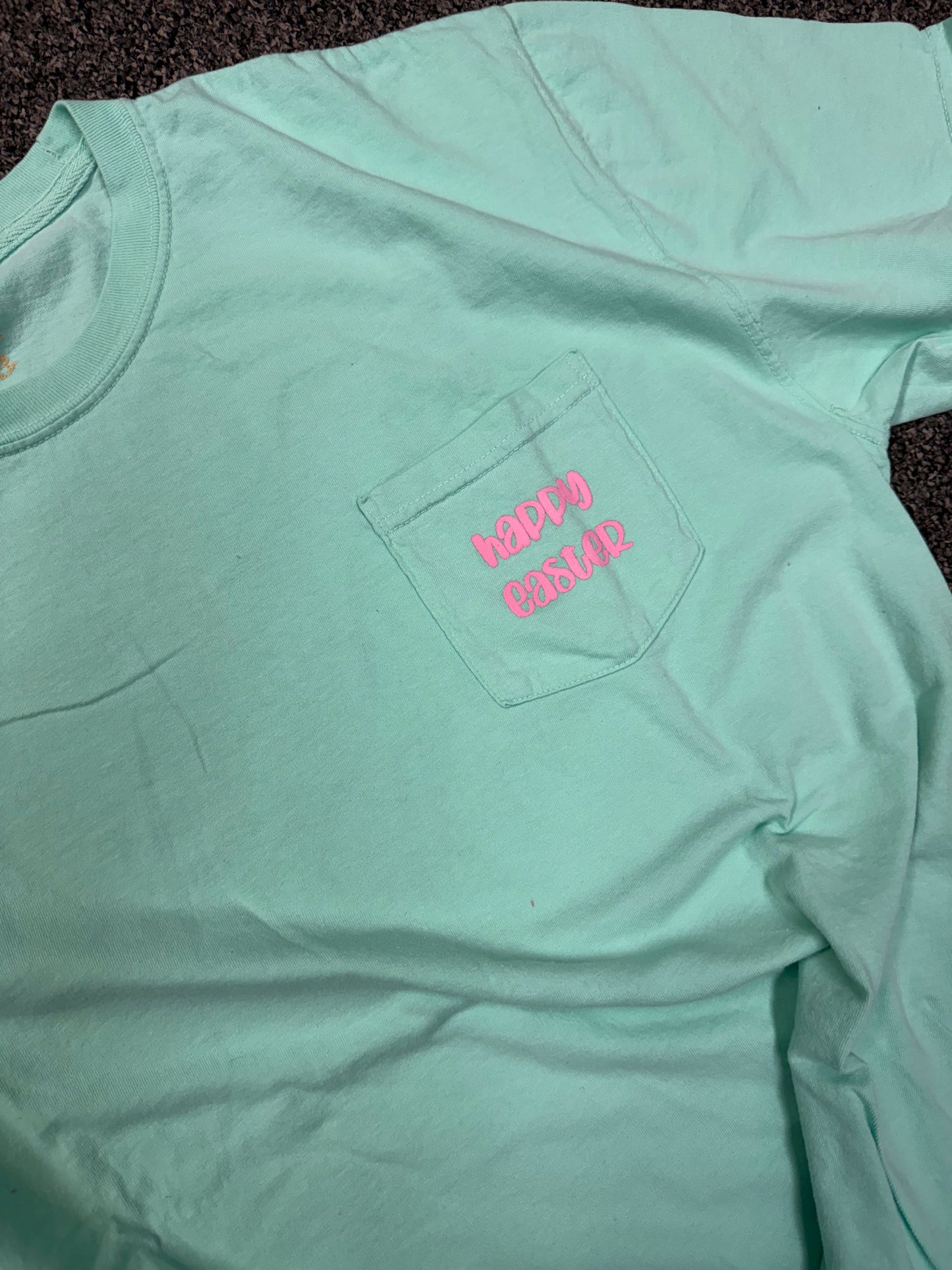 Happy Easter Teal Graphic Tee
