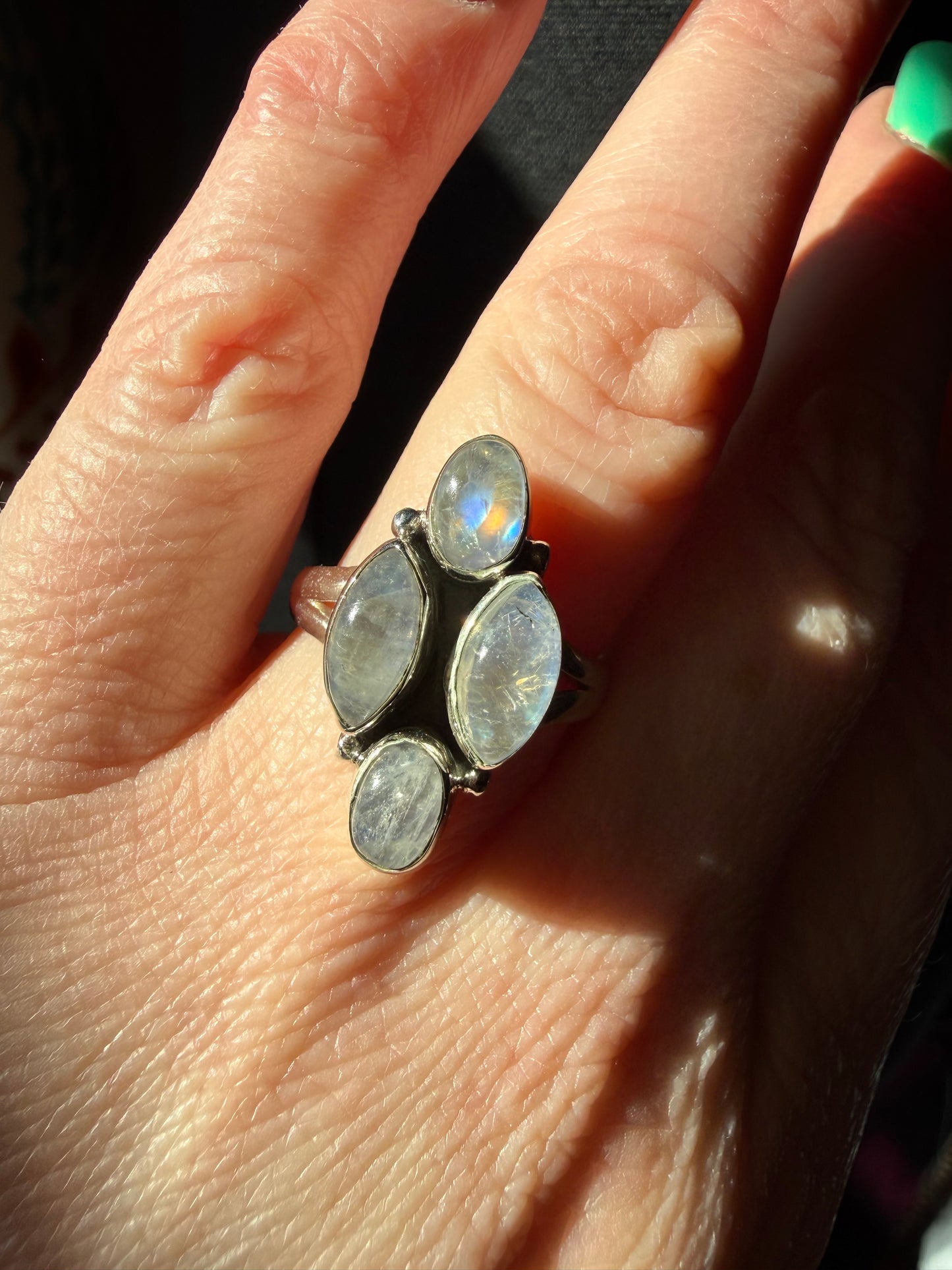 Moonstone RIng 4 Stone | Queen Bee Boutique