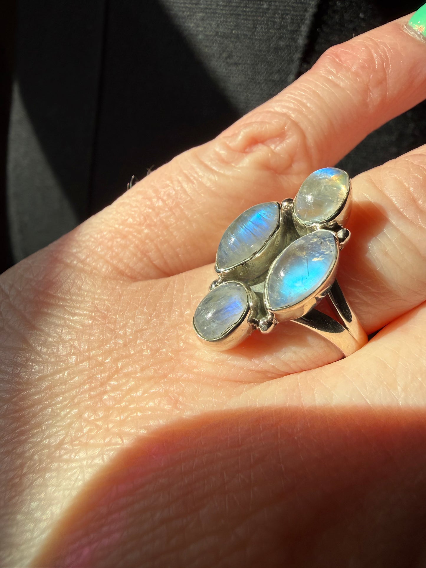 Moonstone RIng 4 Stone | Queen Bee Boutique