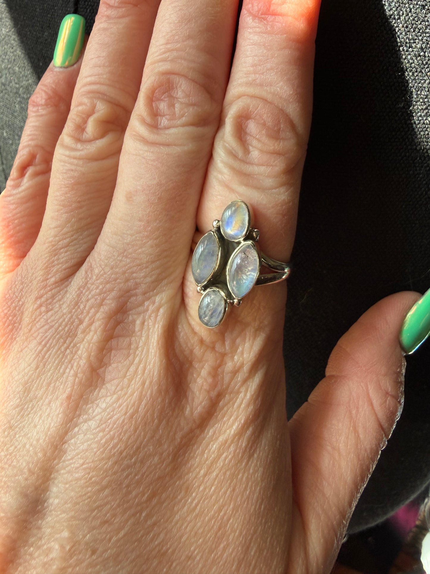Moonstone RIng 4 Stone | Queen Bee Boutique