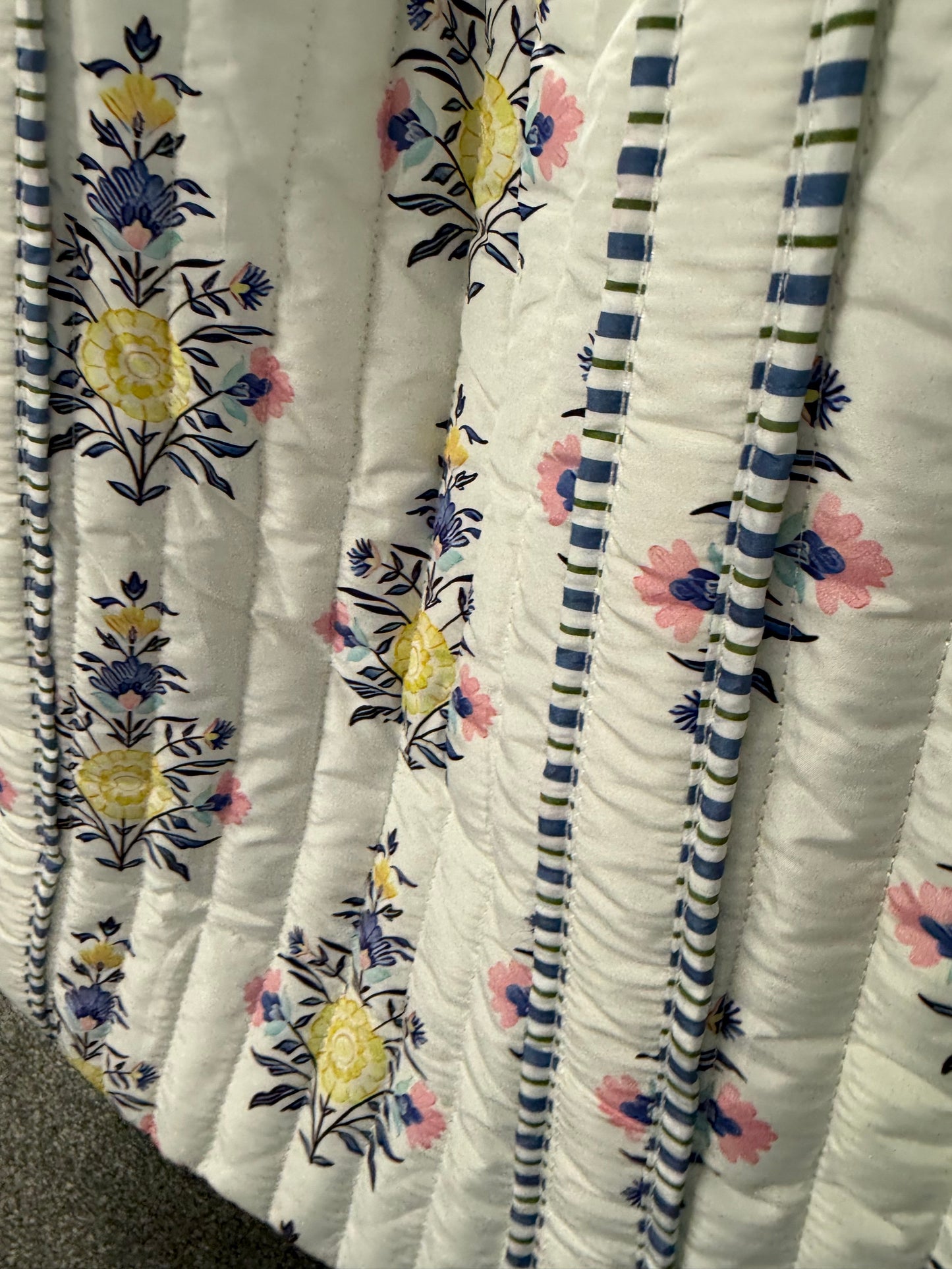 Quitled Plush Floral Spring Tote Shoulder Bags