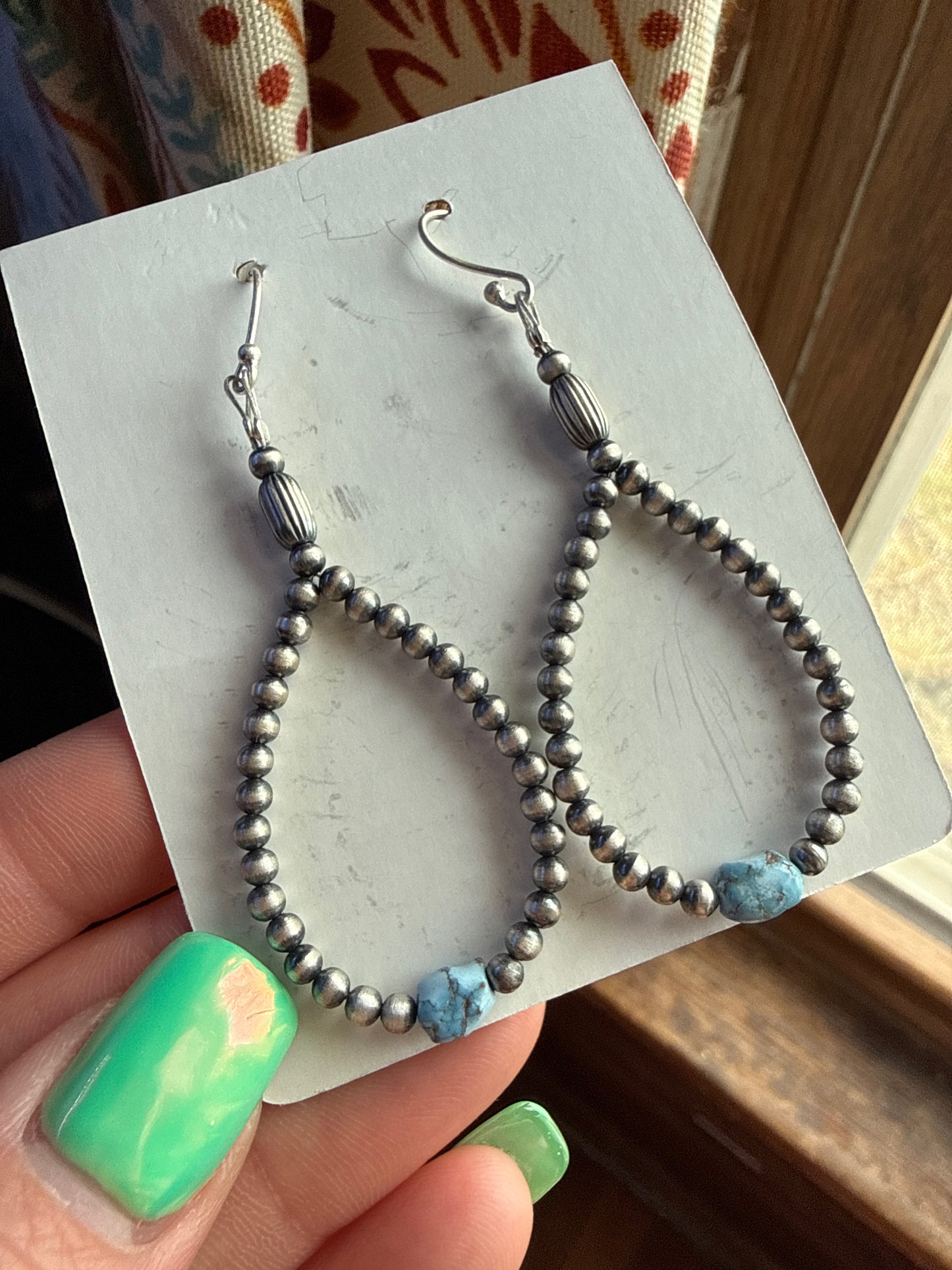 Navajo Pearl Loop Golden Hills Earrings | Queen Bee