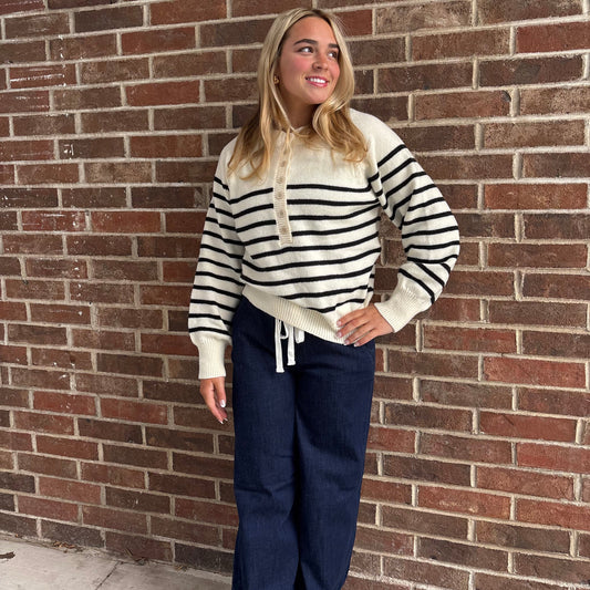 Long Sleeve Striped Season Sweater Top