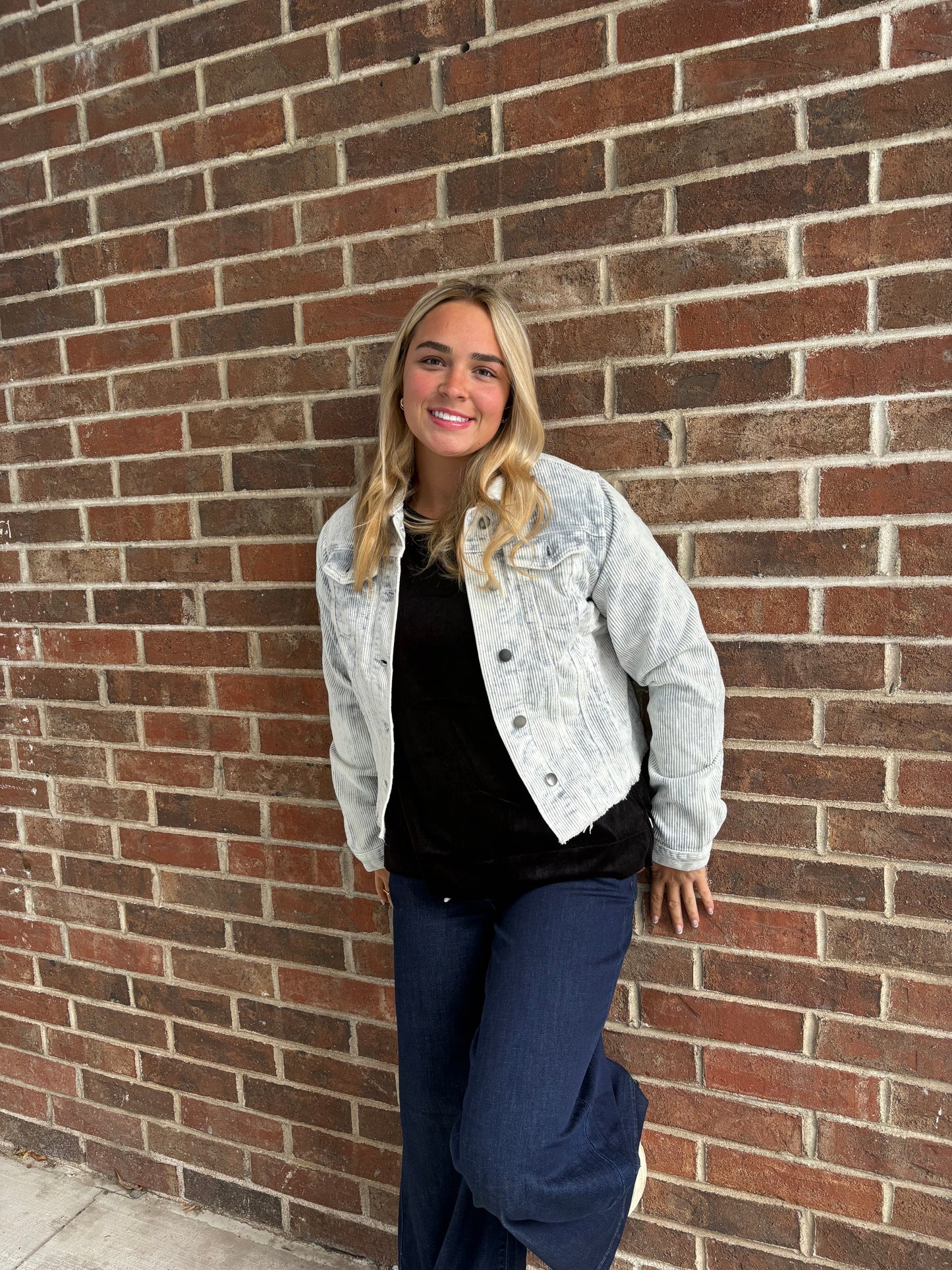 Light Wash Corduroy Jacket