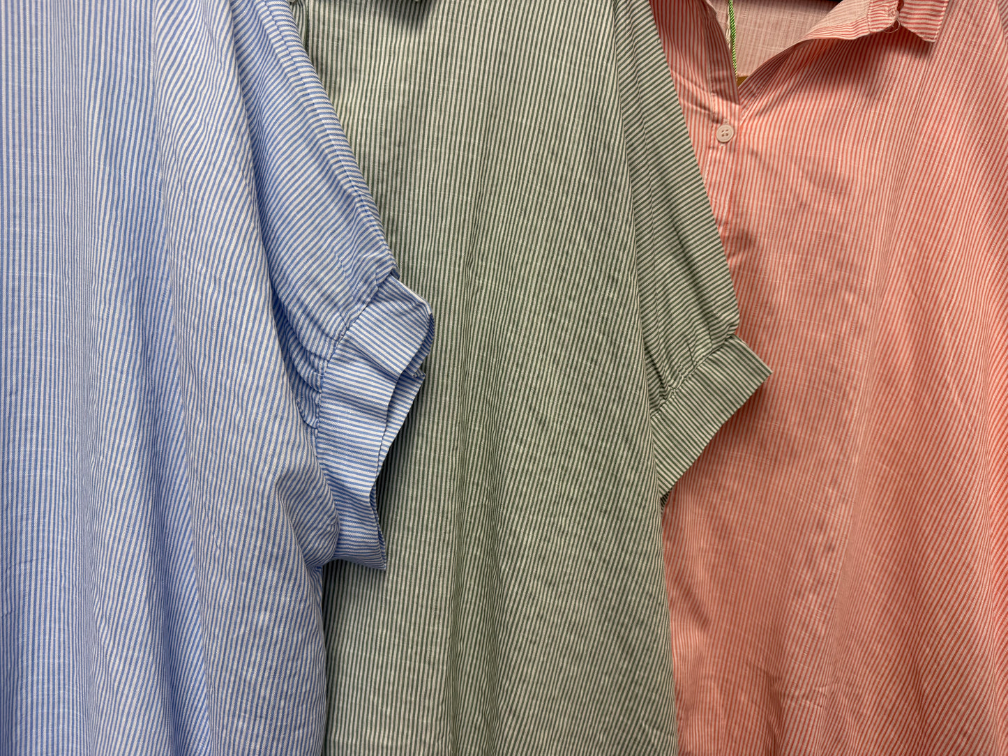 Plus Stripe Dolman Button Down Air Flow Top | Queen Bee Boutique