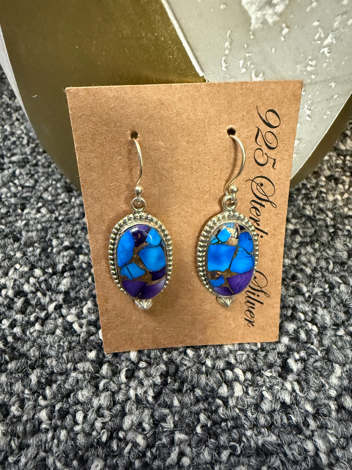 Oval Mojave Southwestern Drop Ears Sterling | Queen Bee Boutique