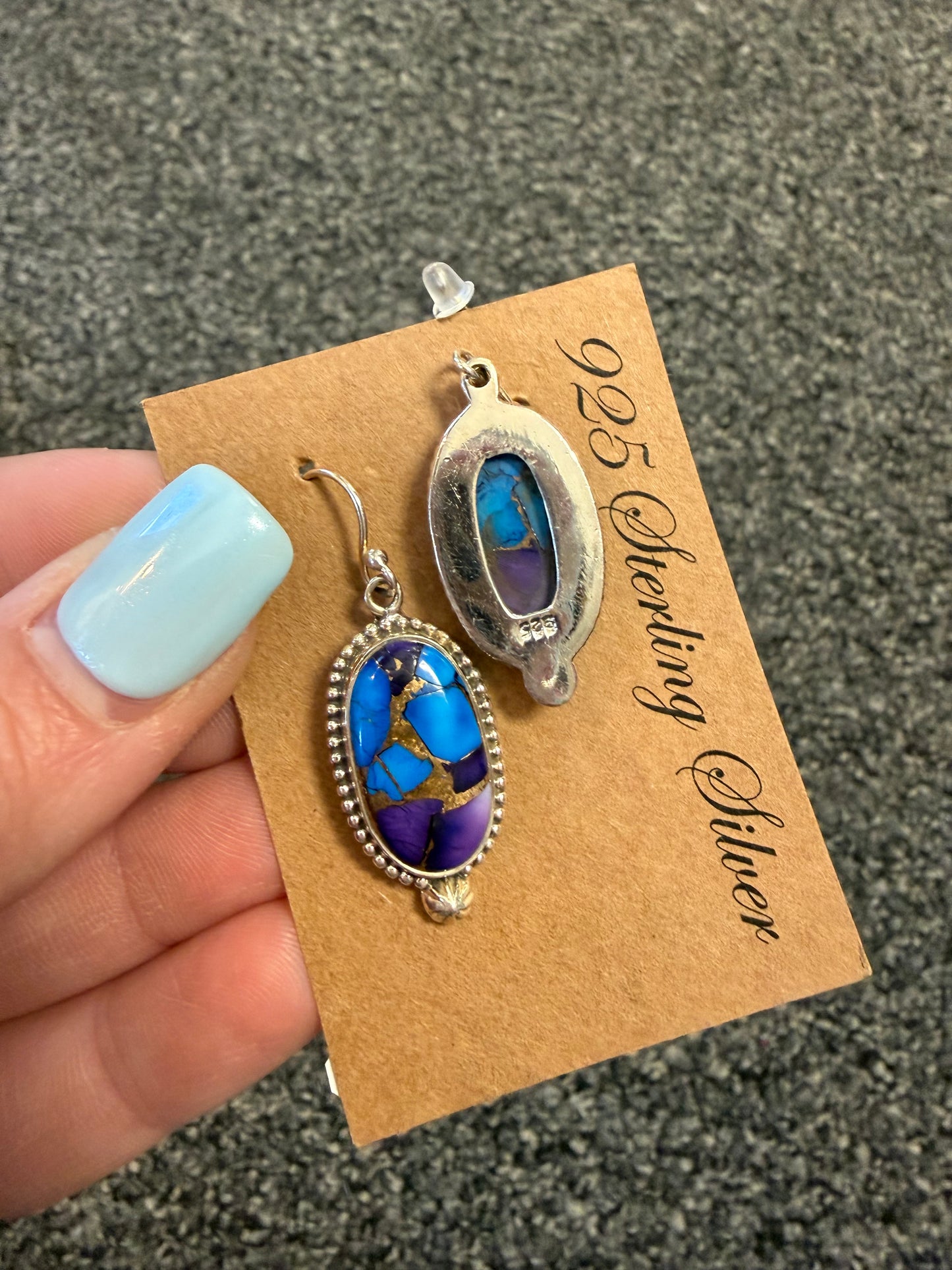 Oval Mojave Southwestern Drop Ears Sterling | Queen Bee Boutique