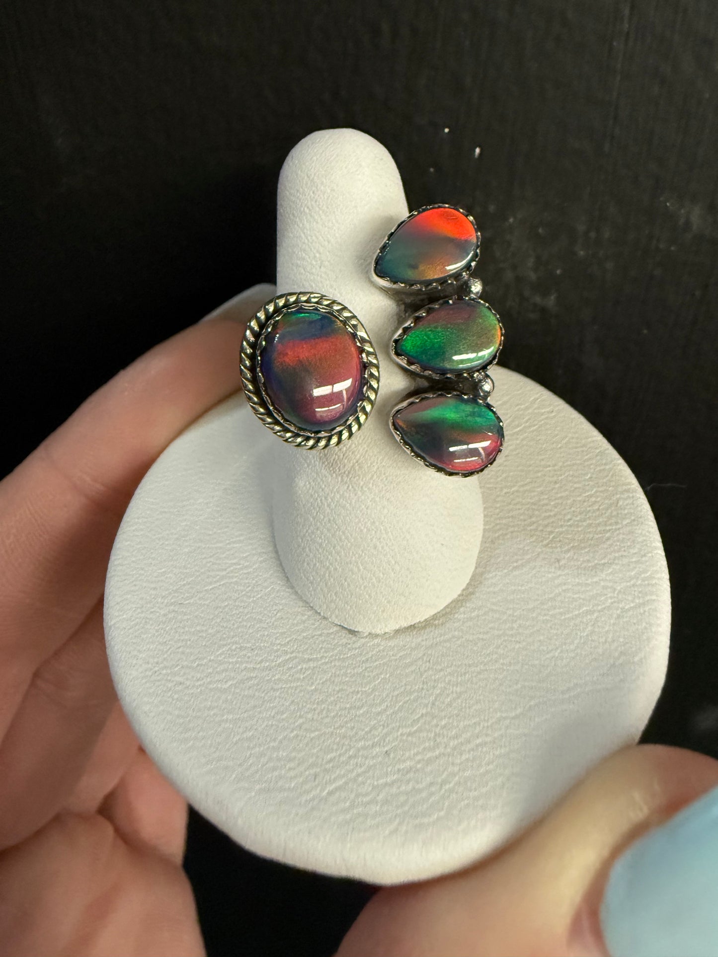 Aurora Opal Floater Ring | Queen Bee Boutique