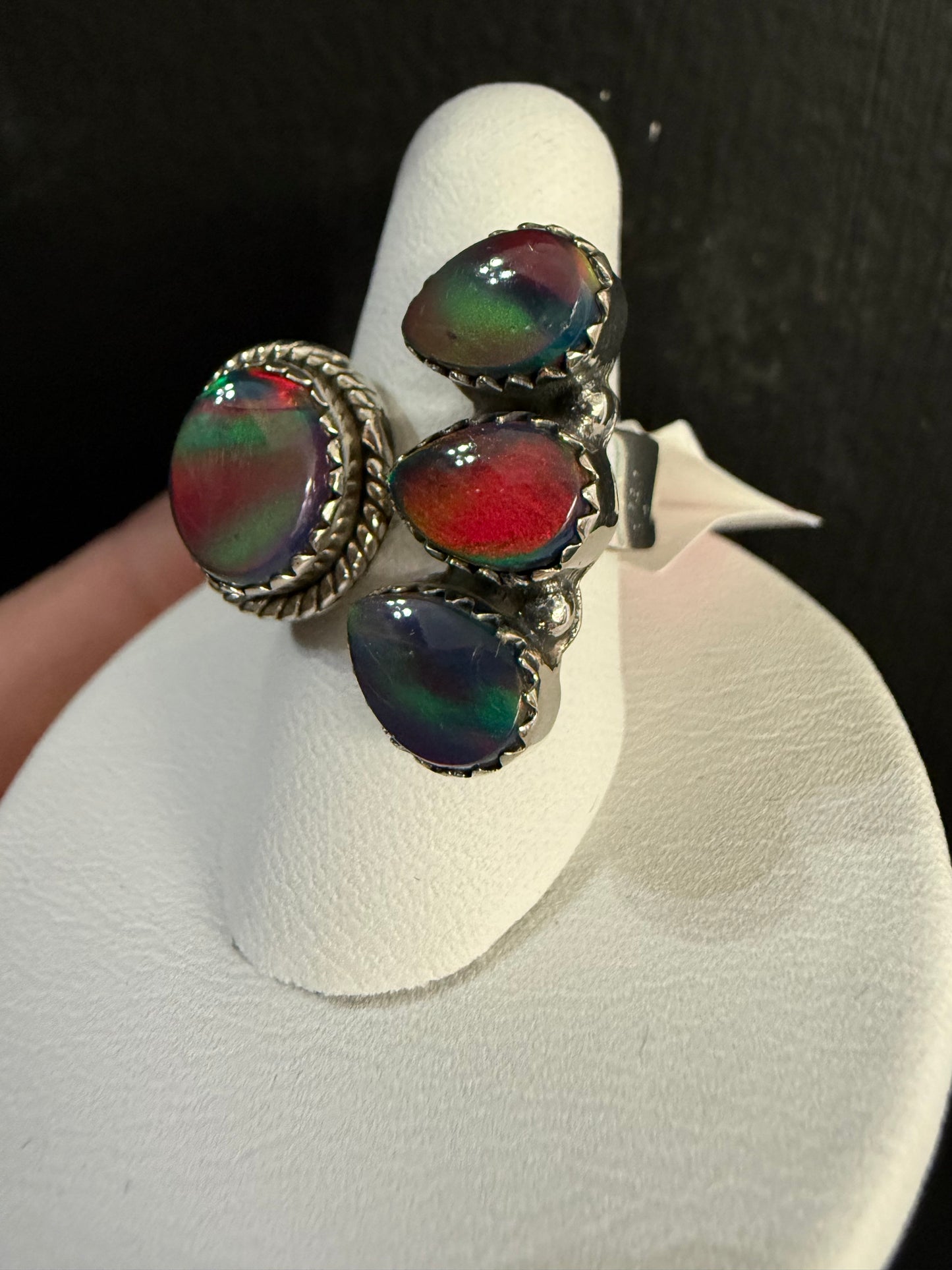 Aurora Opal Floater Ring | Queen Bee Boutique