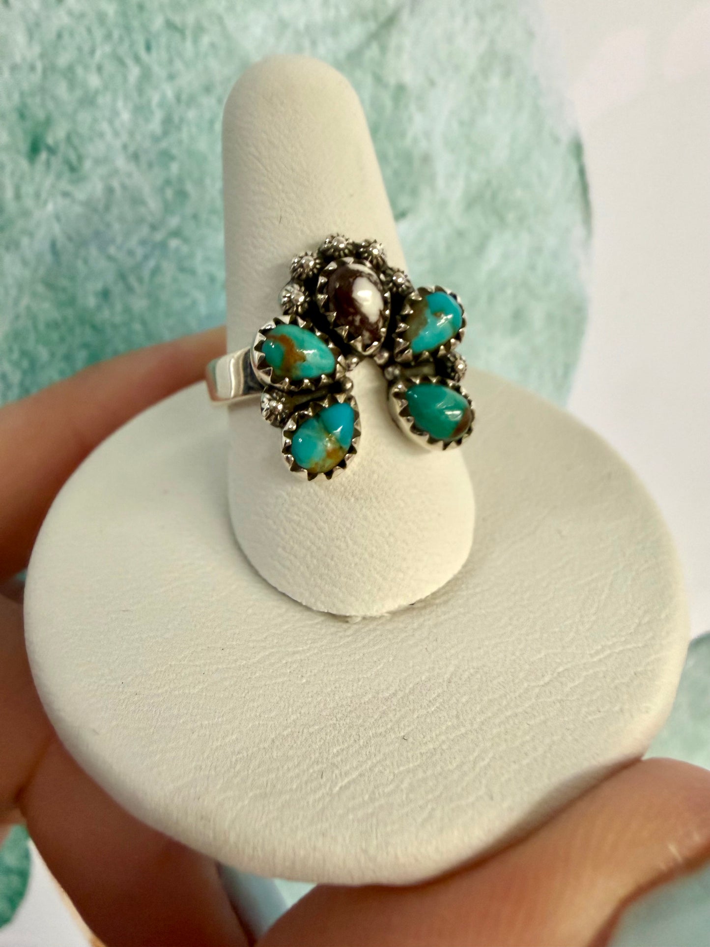 Naja HorseShoe Wildhorse Turquoise Ring