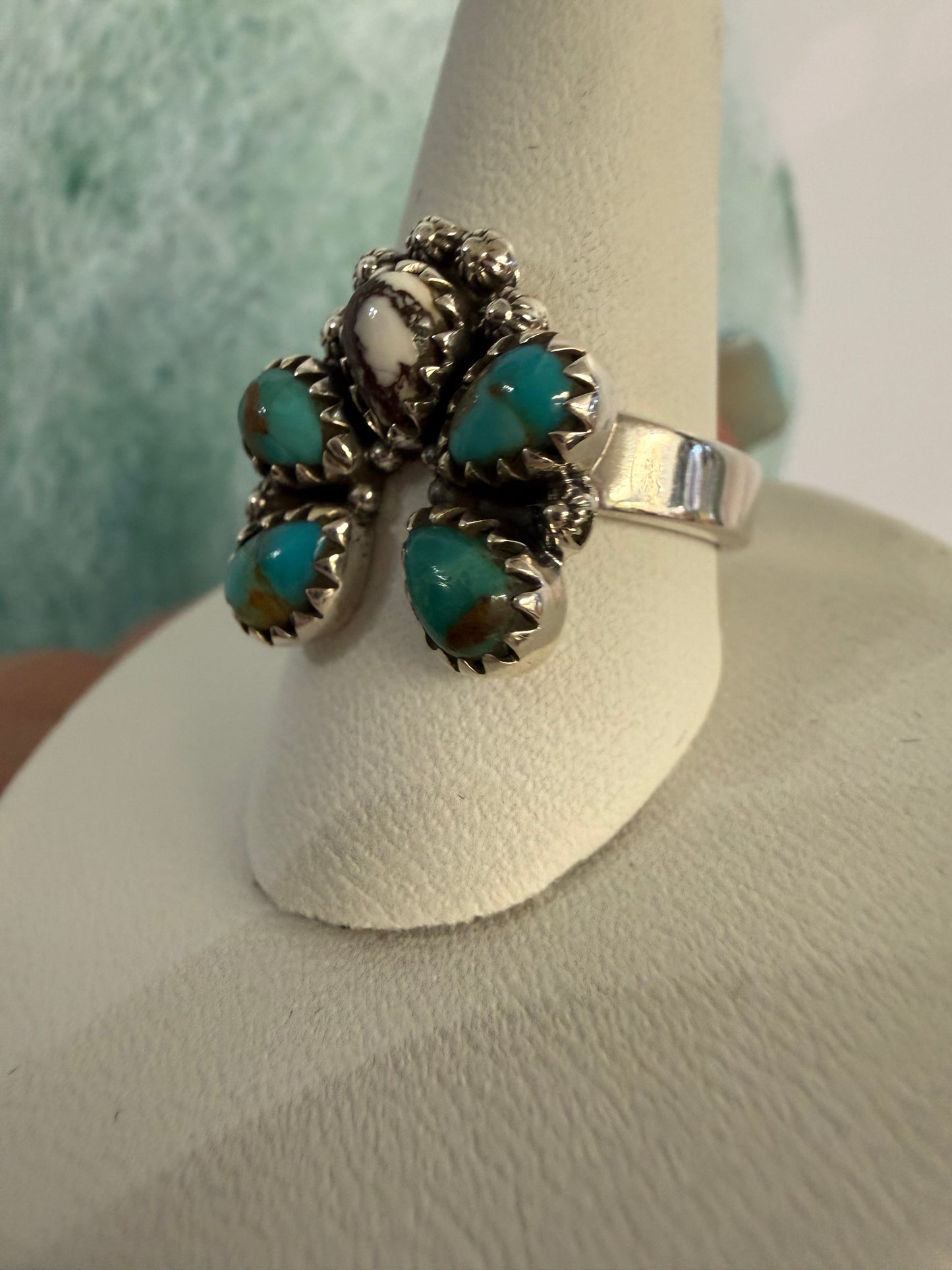 Naja HorseShoe Wildhorse Turquoise Ring