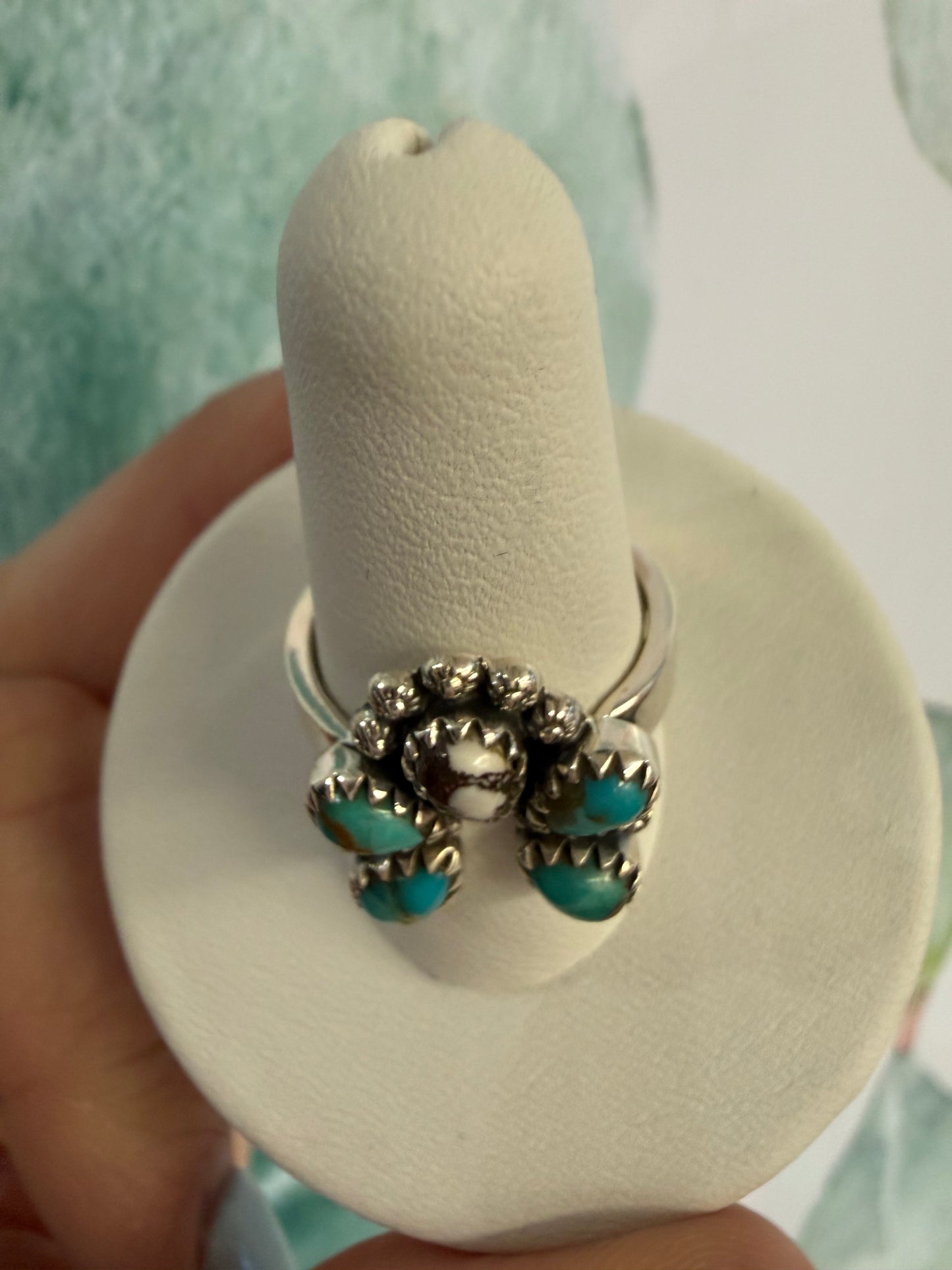 Naja HorseShoe Wildhorse Turquoise Ring