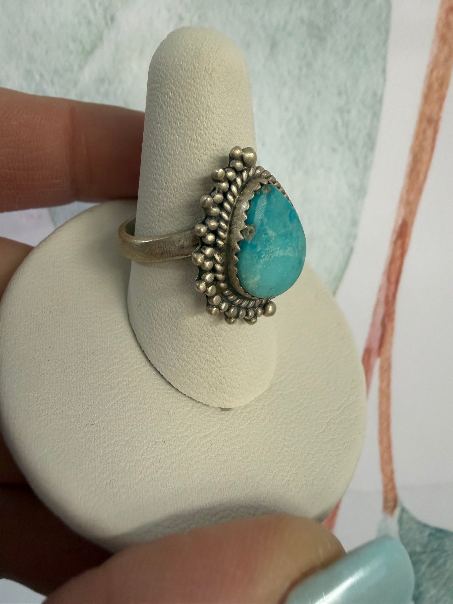 White Water Tear Drop Sterling Ring | Queen Bee Boutique