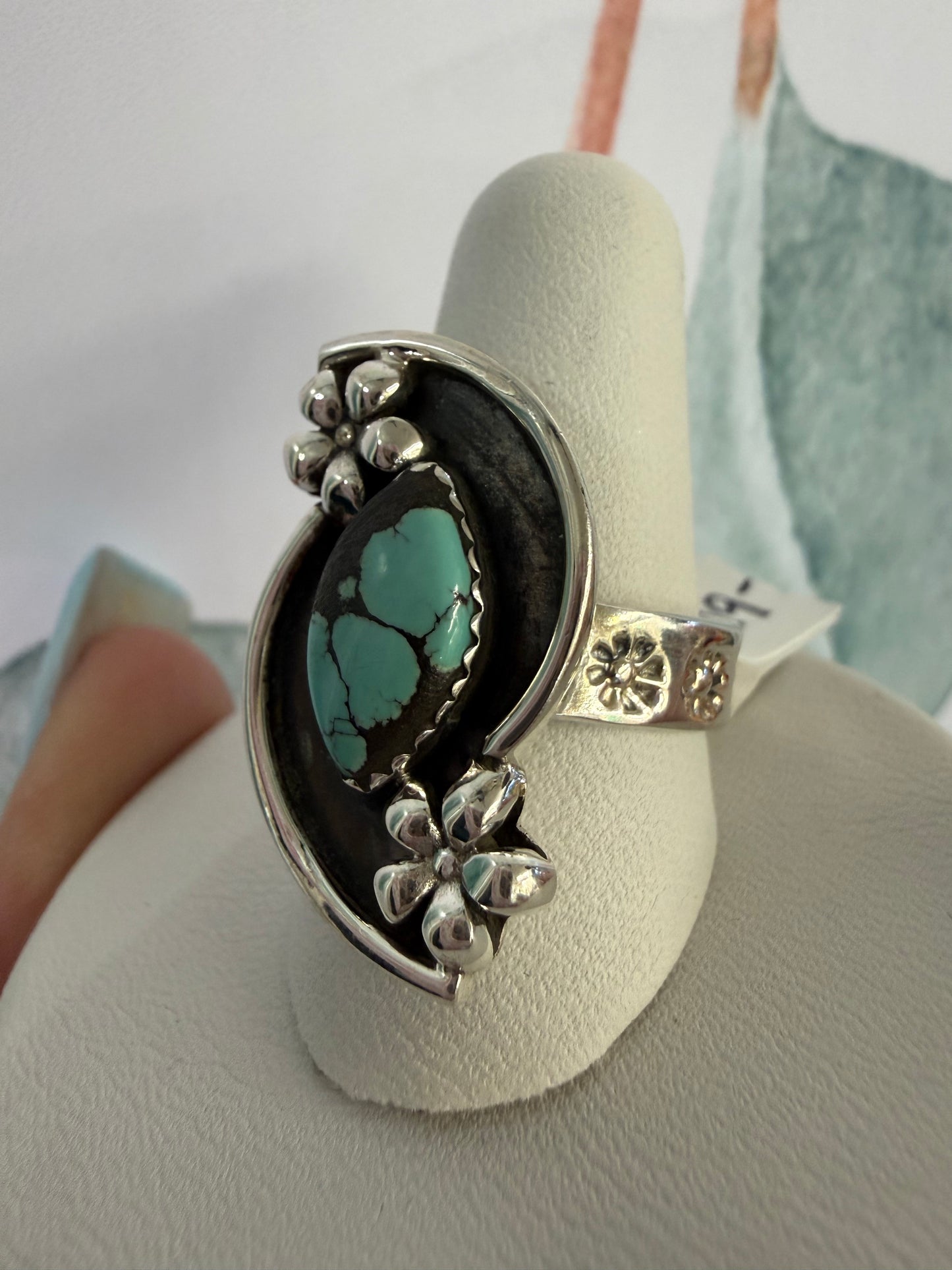 Floral Egyptian Turquoise Ring | Queen Bee Boutique