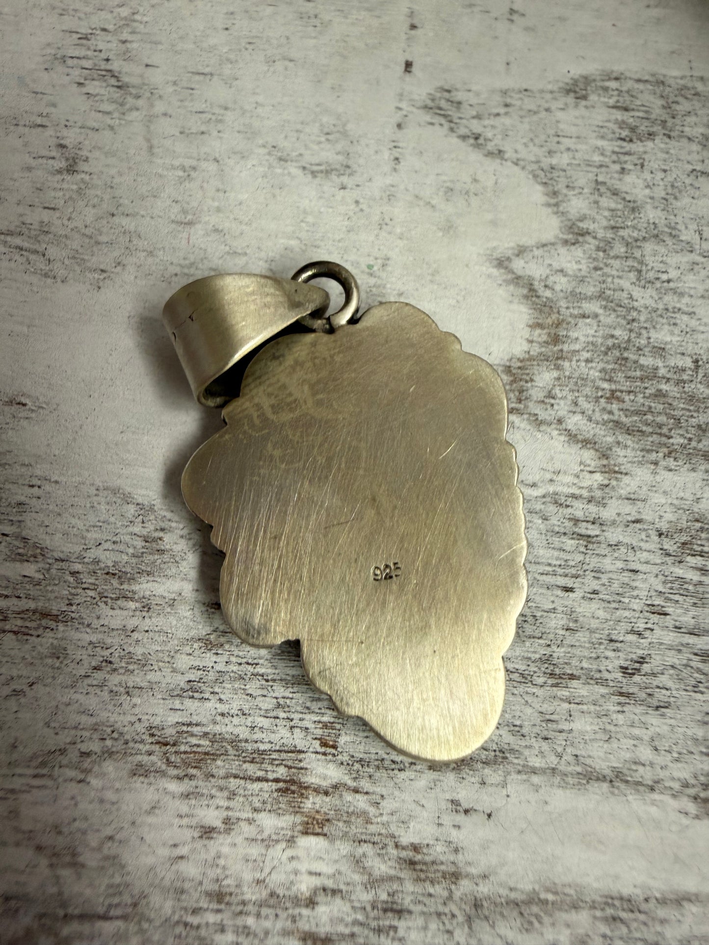 Oval Green Turquoise Stering Artisan Pendant | Queen Bee Boutique