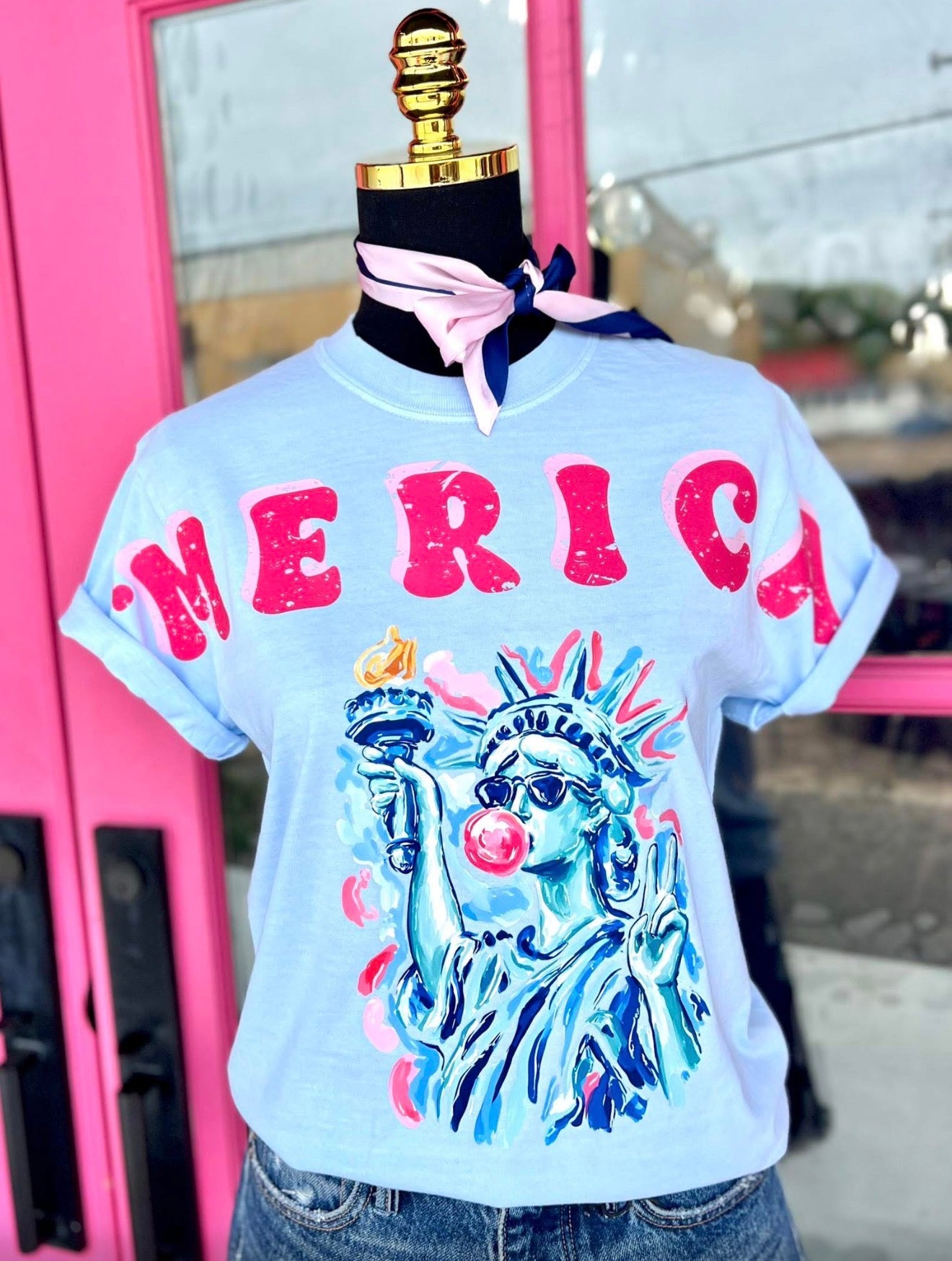'Merica Lady Liberty Graphic Tee | Queen Bee Boutique