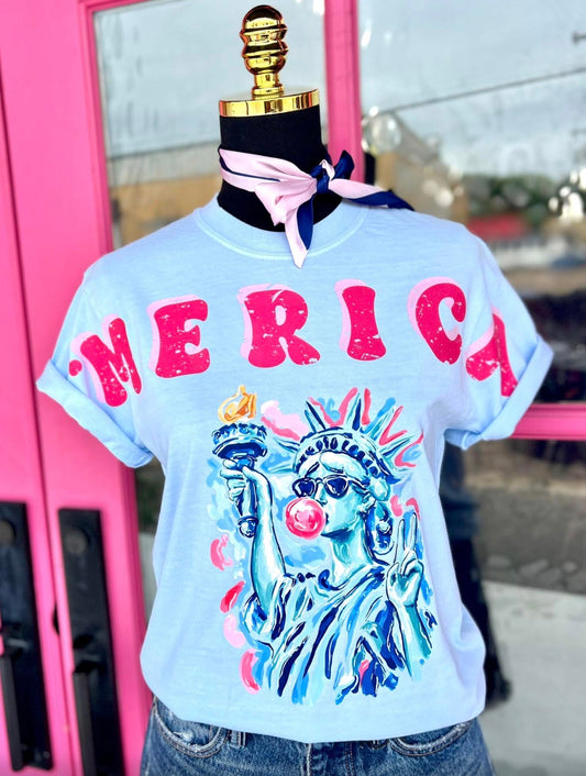 'Merica Lady Liberty Graphic Tee | Queen Bee Boutique