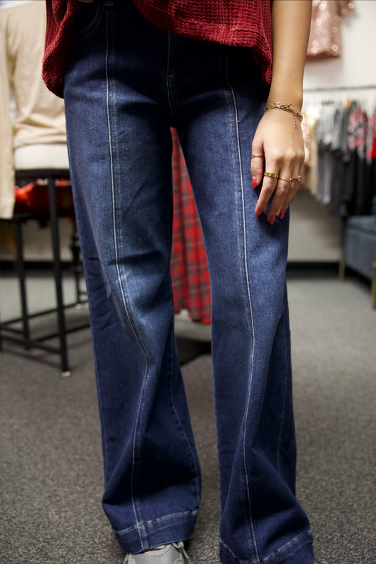 Risen Jeans Dark Tummy Control