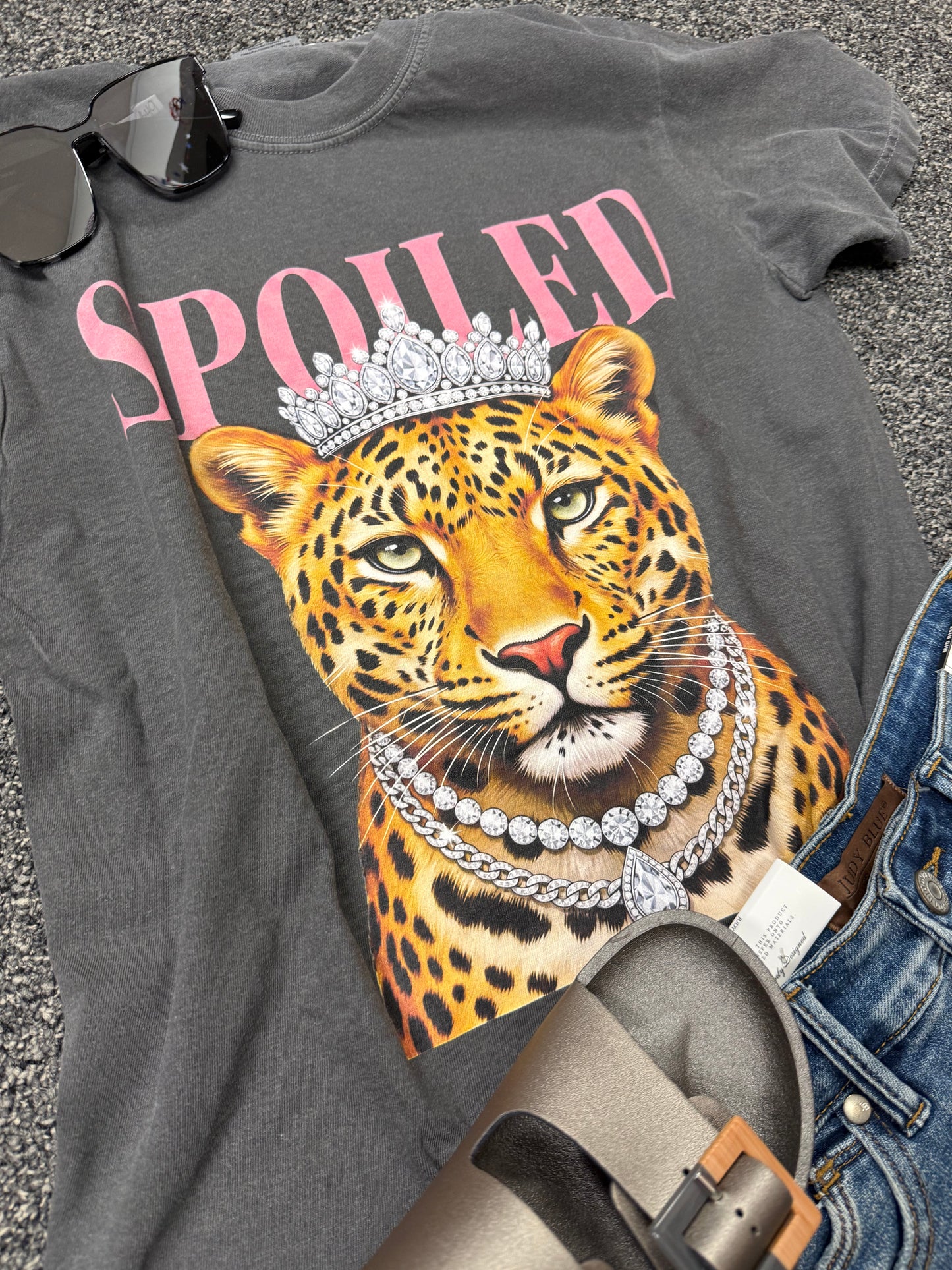 Spoiled Crown Queen Leopard Graphic Tee