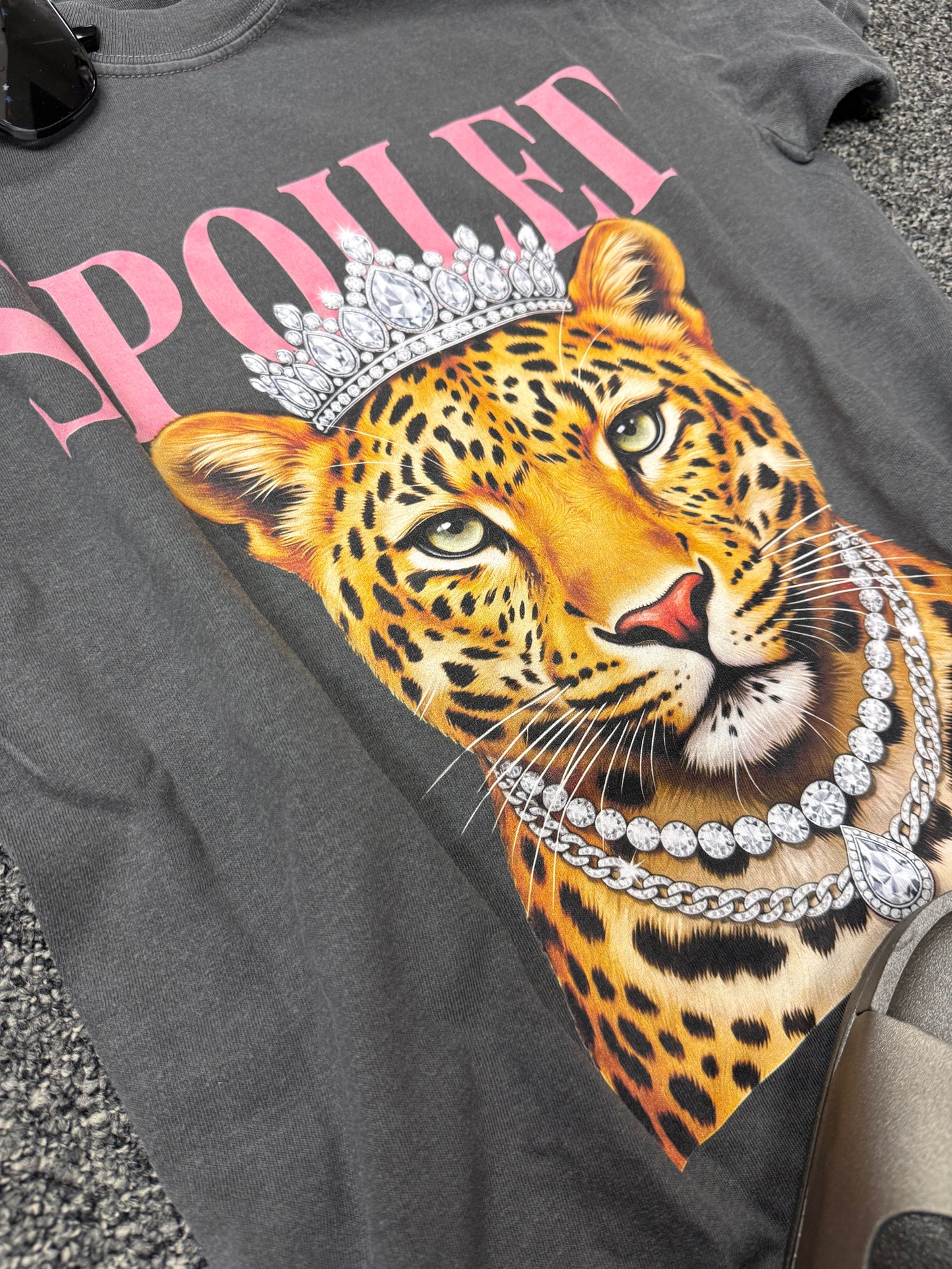 Spoiled Crown Queen Leopard Graphic Tee