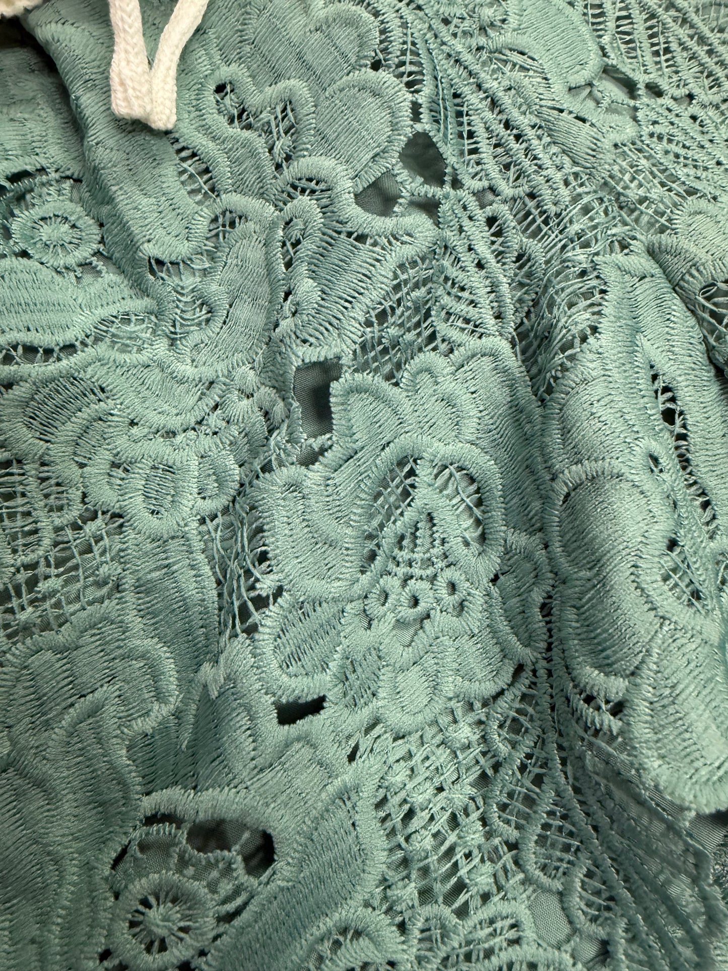 Sage Green Crochet Lined Shorts | Queen Bee Boutique
