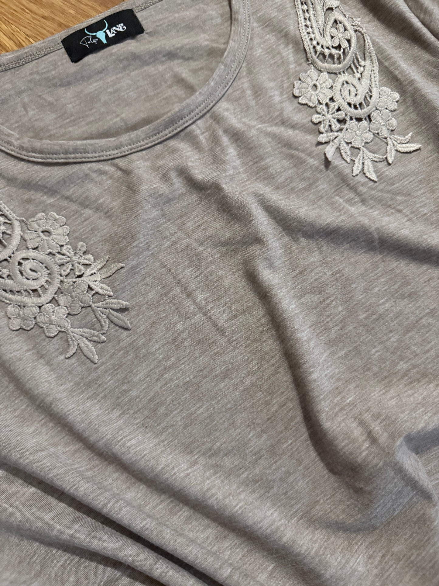 Accented Tan Casual Chic Top | Queen Bee Boutique