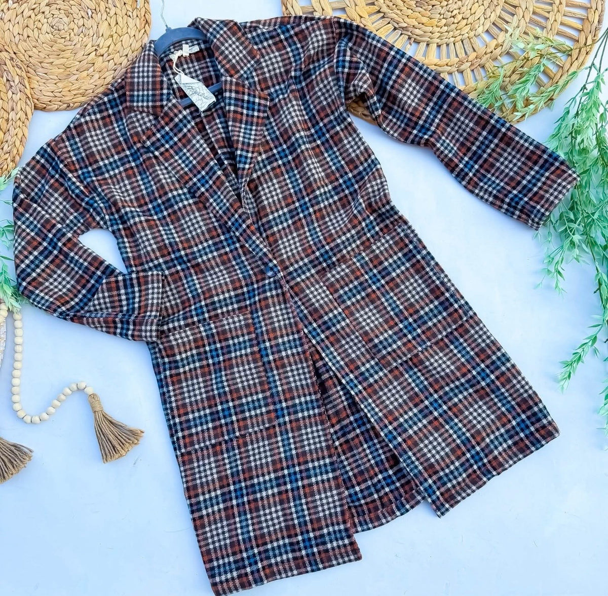All Plaid Fall Days Coat | Queen Bee Boutique