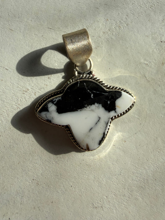 White Buffalo Cow Head Pendant | Queen Bee Boutique