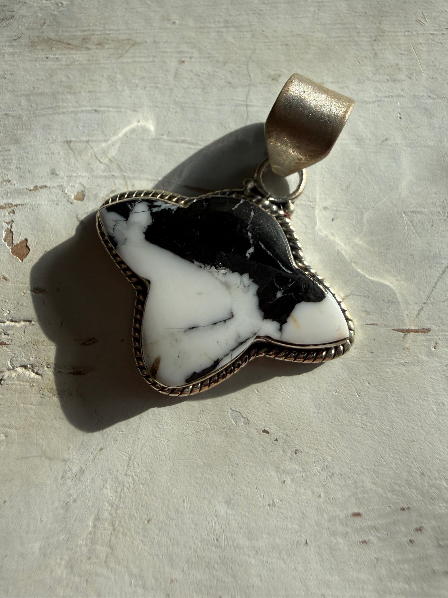 White Buffalo Cow Head Pendant | Queen Bee Boutique