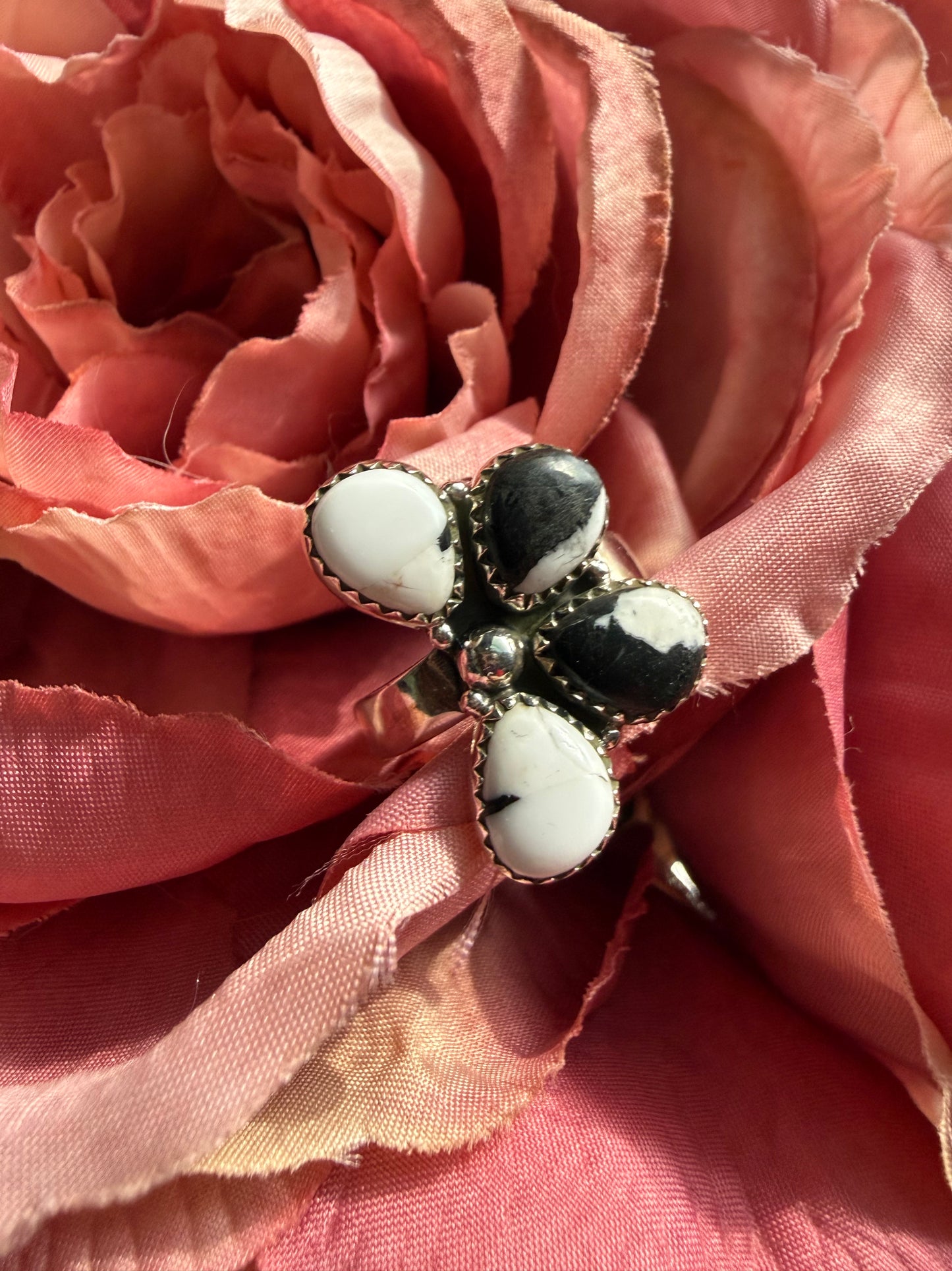1/2 Cluster White Buffalo Ring | Queen Bee Boutique