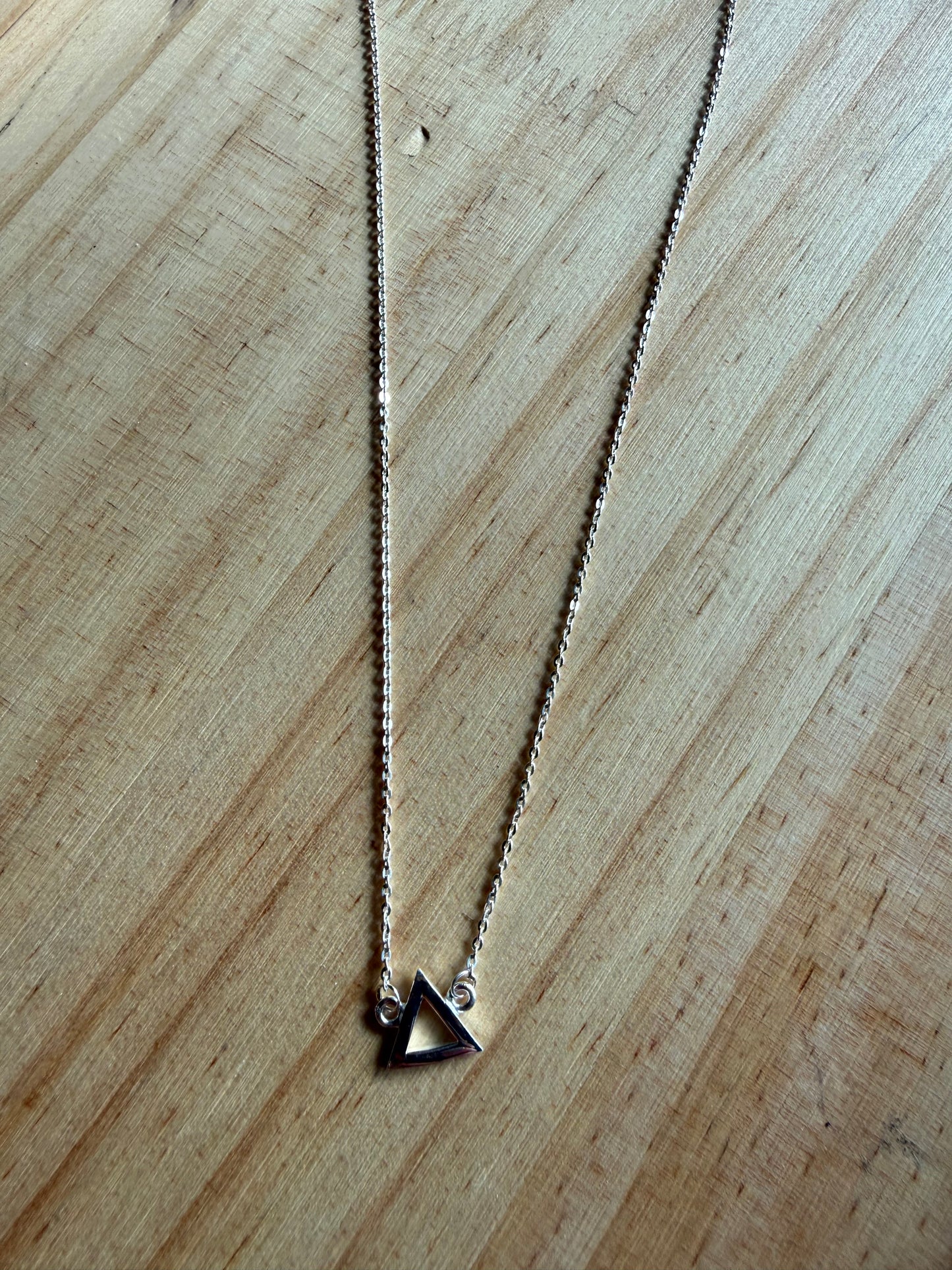 Sterling Silver Triangle Necklace | Queen Bee Boutique