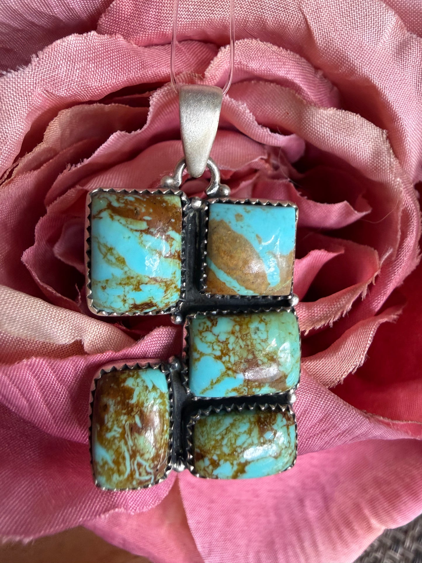 Stella Blue Turquoise Pendant Sterling | Queen Bee Boutique