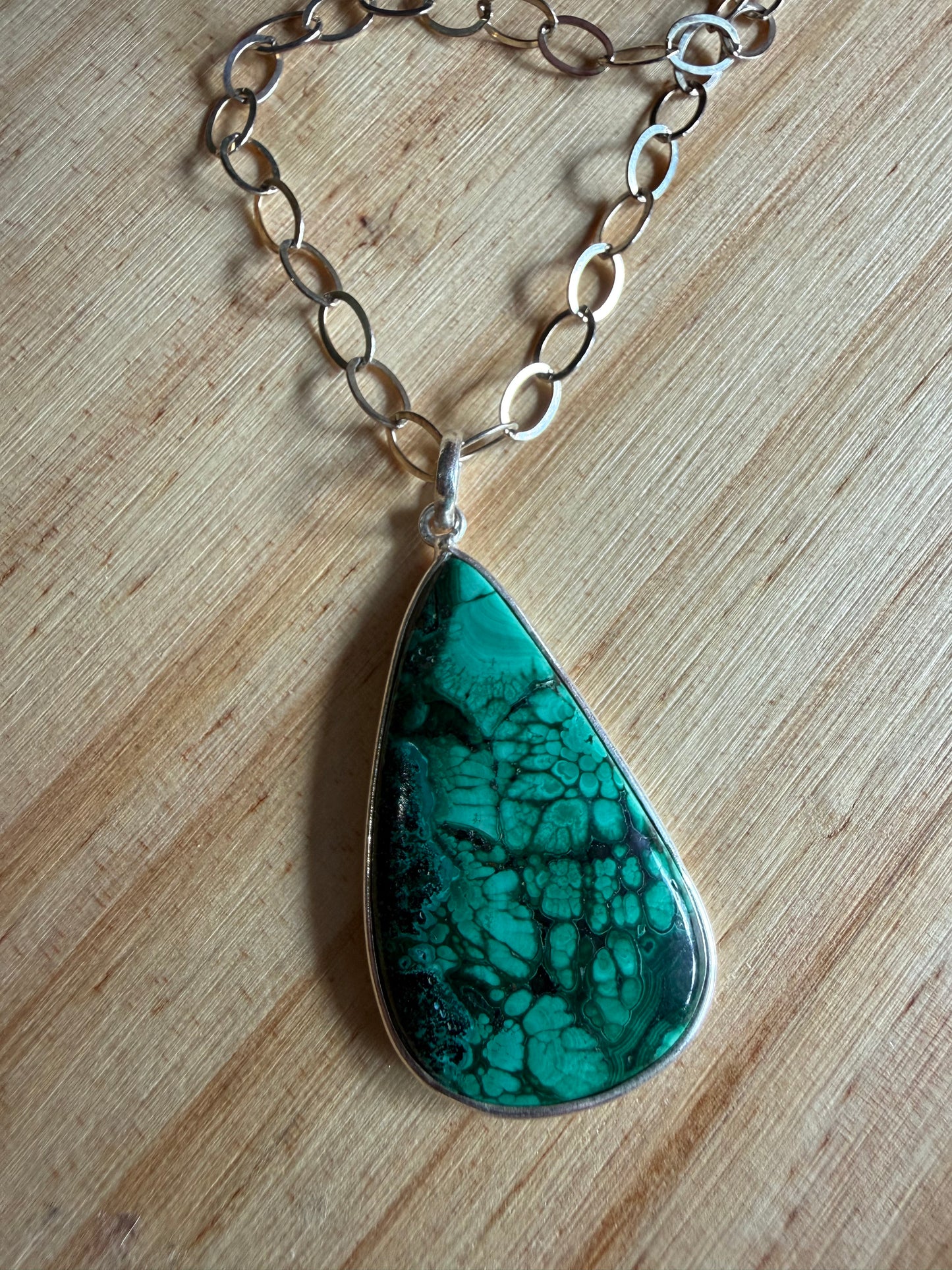 Green Chrysocolla Pendant Necklace