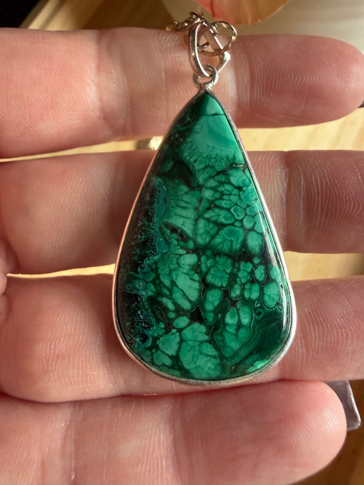 Green Chrysocolla Pendant Necklace