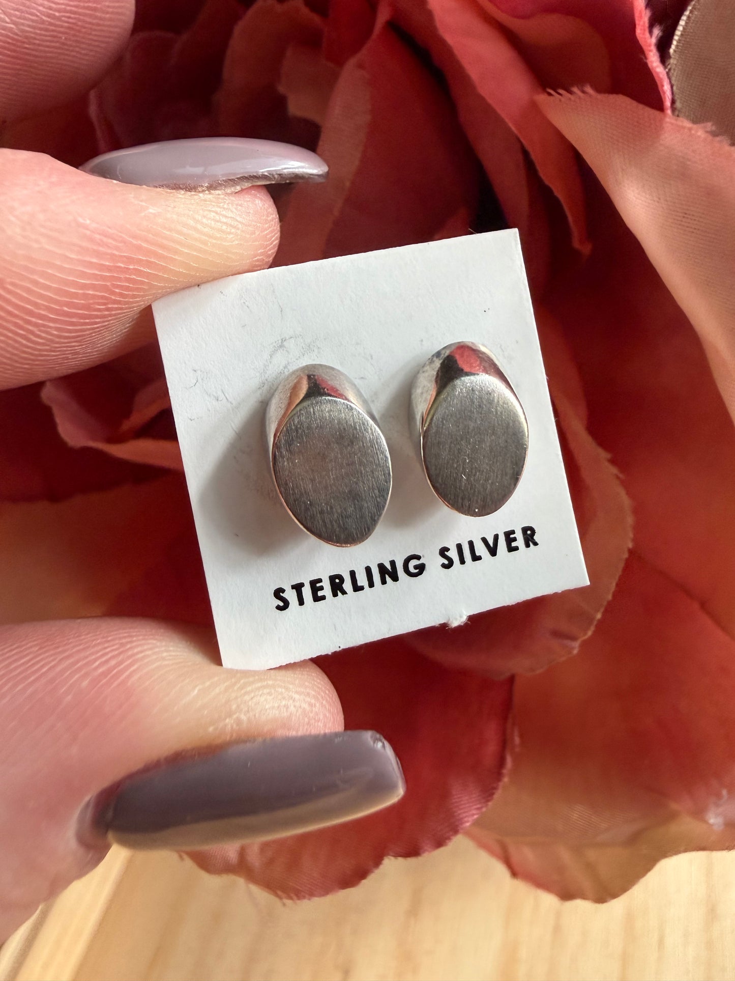 Smooth Silver Studs