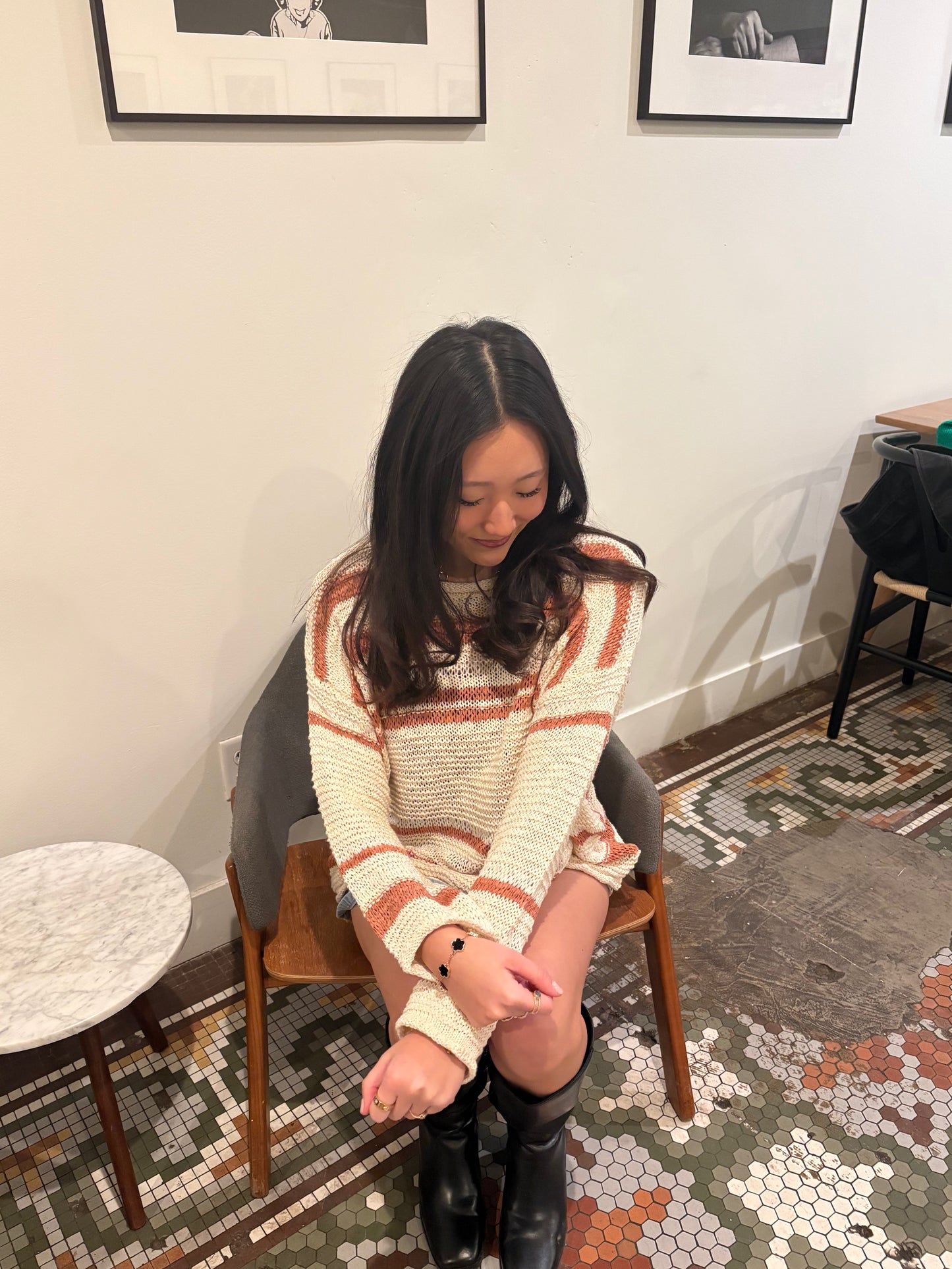 Neutral Striped Sweater