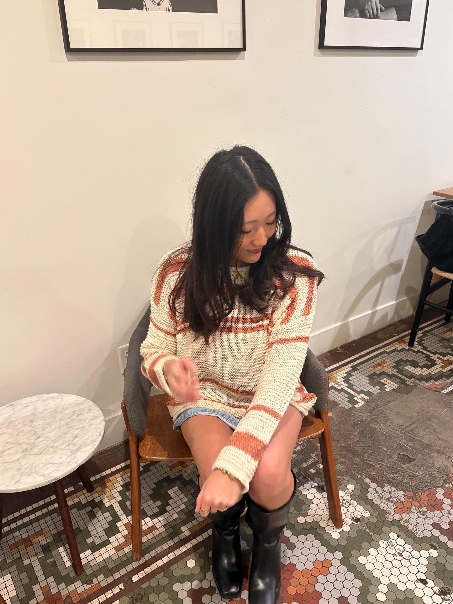 Neutral Striped Sweater
