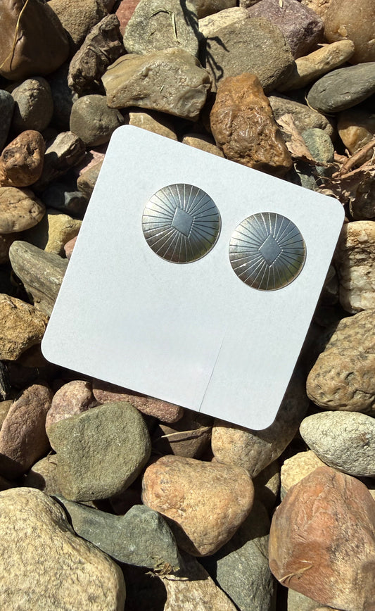 Sterling Silver Native American Handmade Studs | Queen Bee Boutique