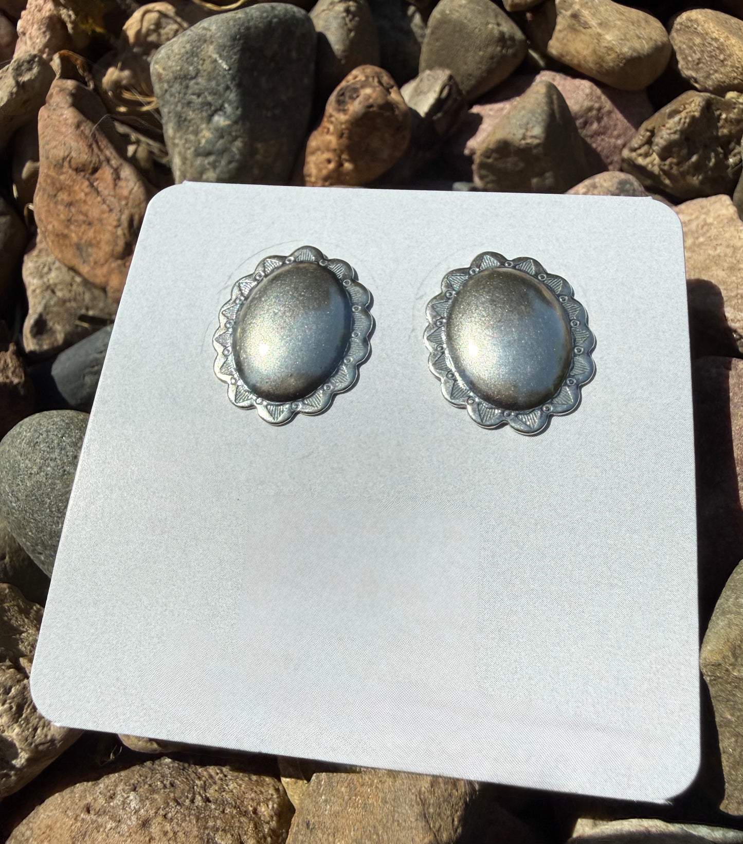 Sterling Silver Native American Handmade Studs | Queen Bee Boutique