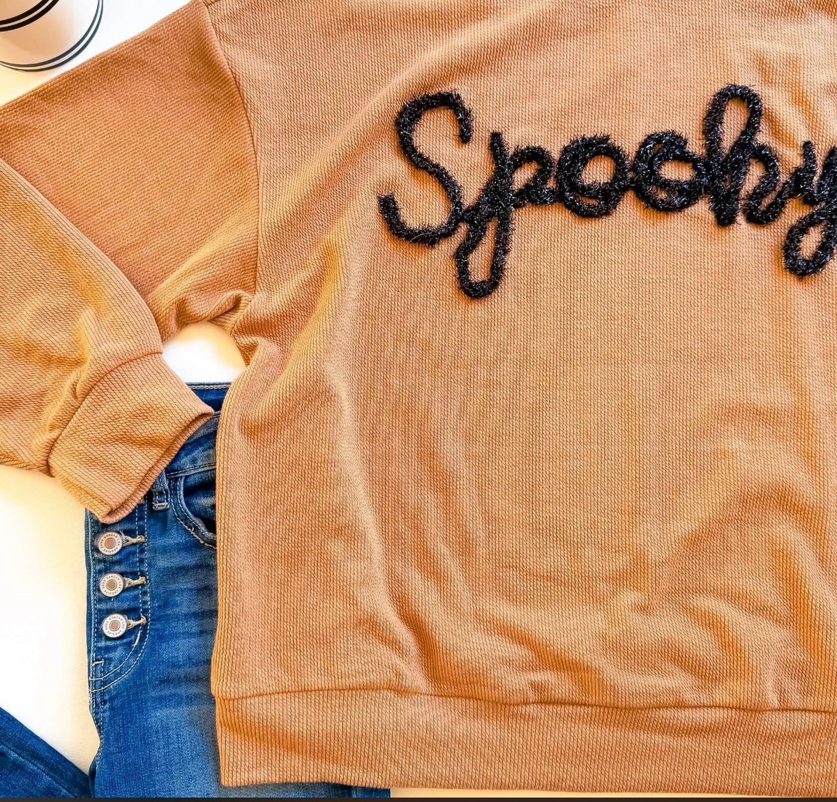 Spooky Pullover Crew Top | Queen Bee Boutique