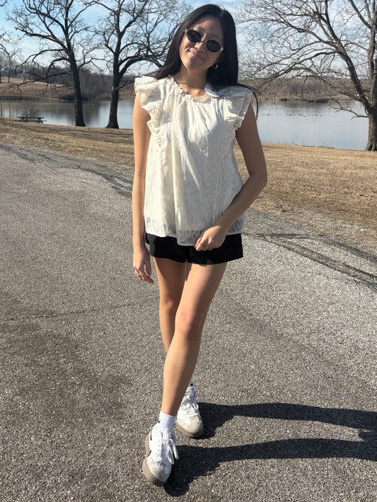 Wild & Chic Ruffle Sleeve Cheetah Blouse - Dressy Animal Print Top for Work or Date Night