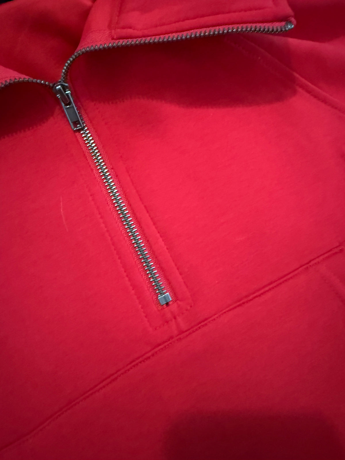 ArrowHead KC Chiefs Sequin Patch Red Half Zip | Queen Bee