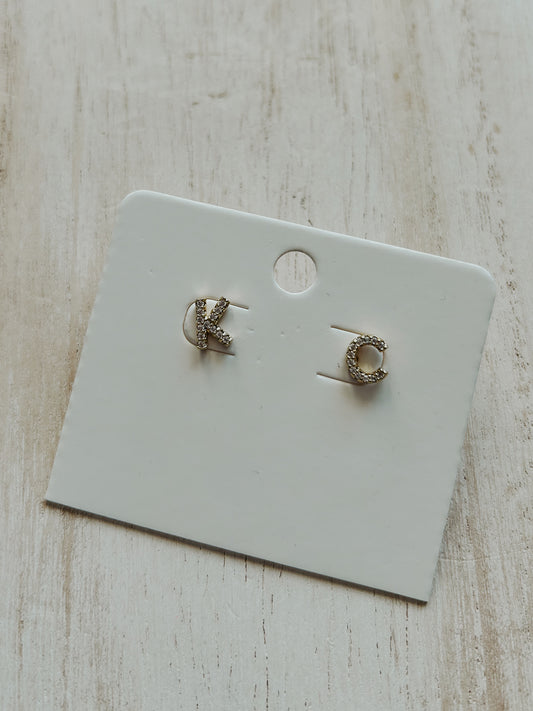 K.C. Rhinestone Stud Earrings – Sparkly Team Spirit Accessories | QB Customs