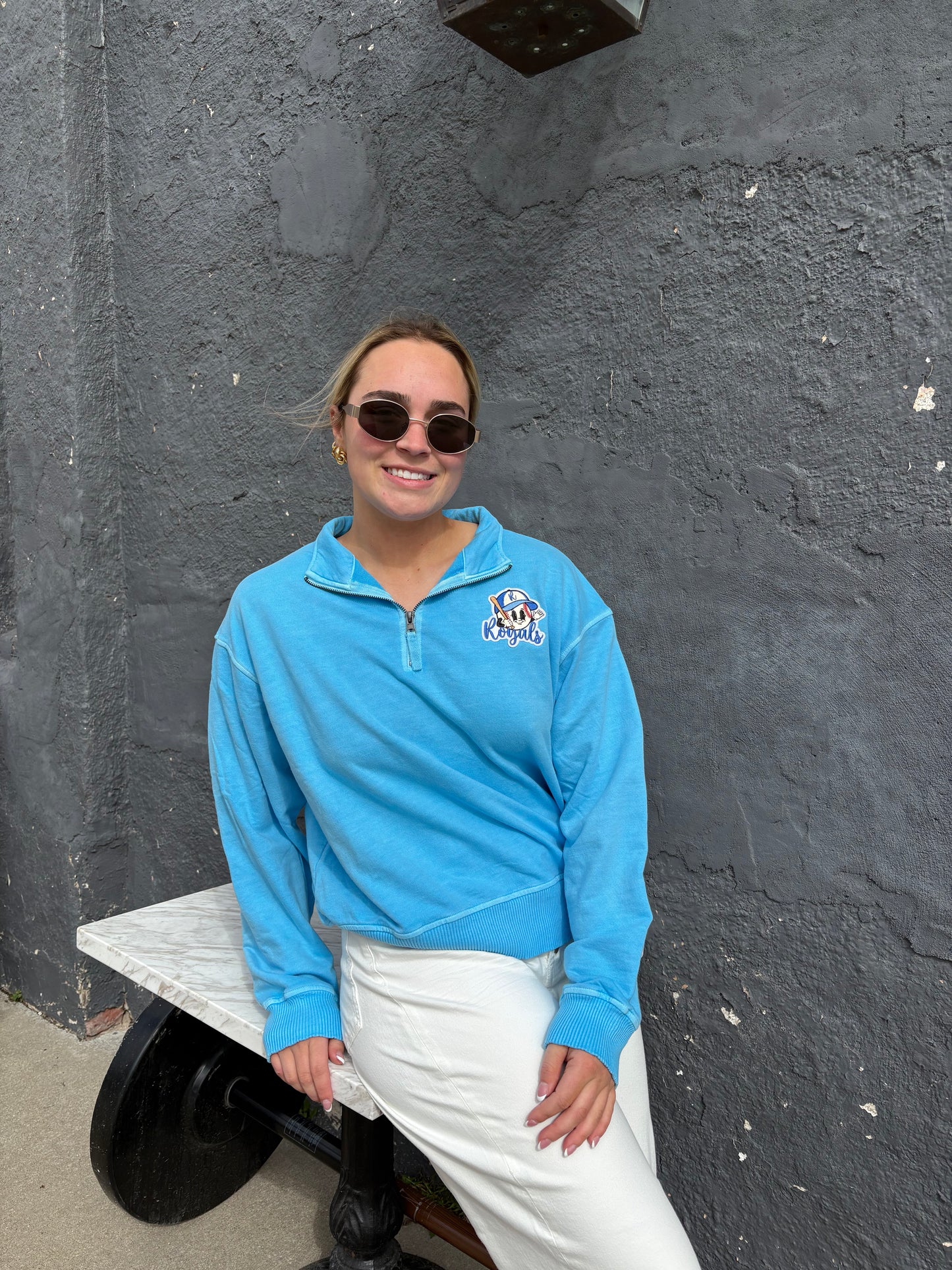 Royals Baseball Patch Half Zip Pullover