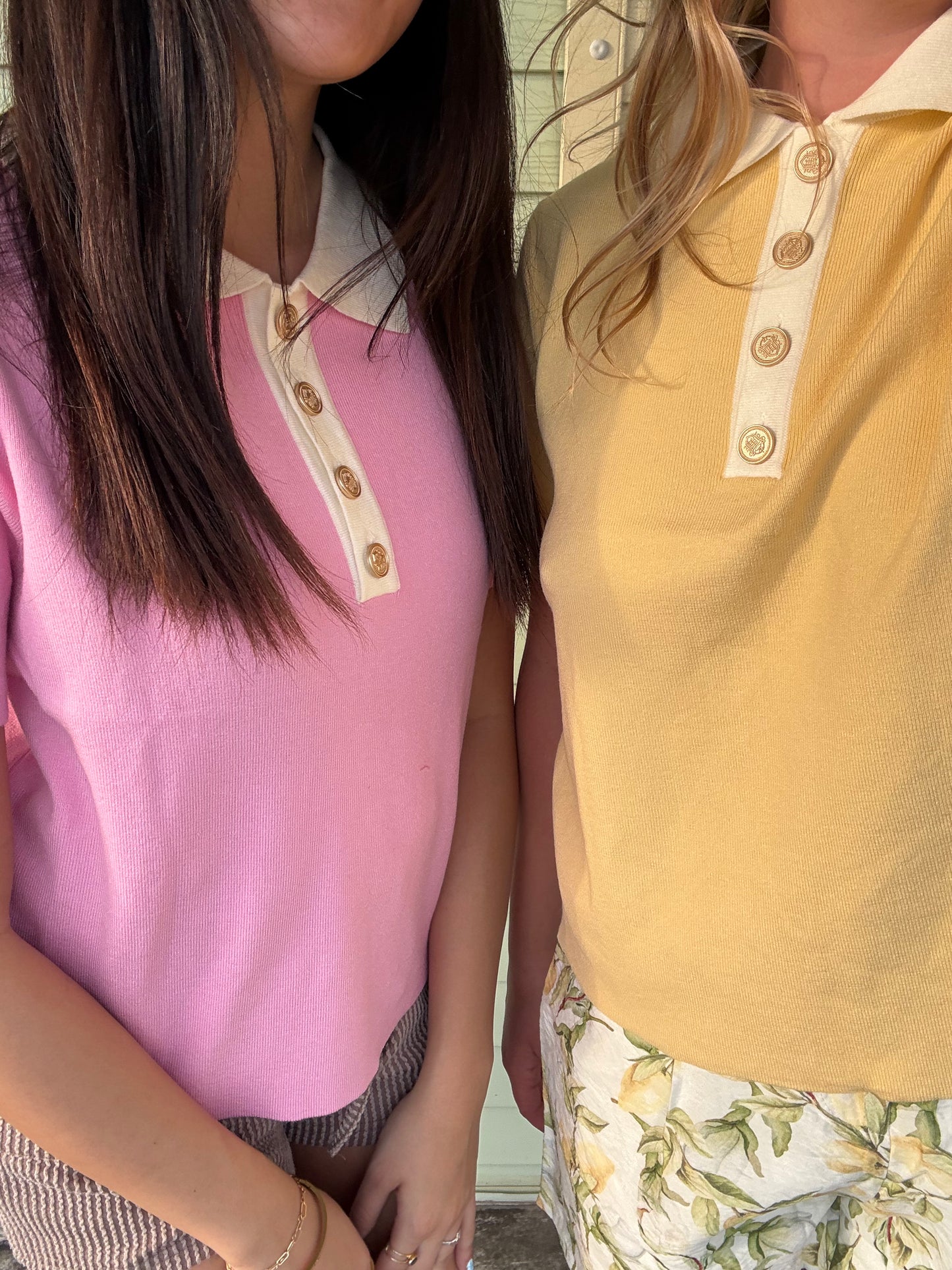 Collar Spring Polo Bright Short Sleeve Top