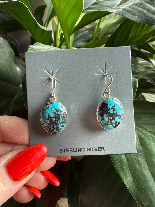 Egyptian Turquoise Oval Drop Earrings
