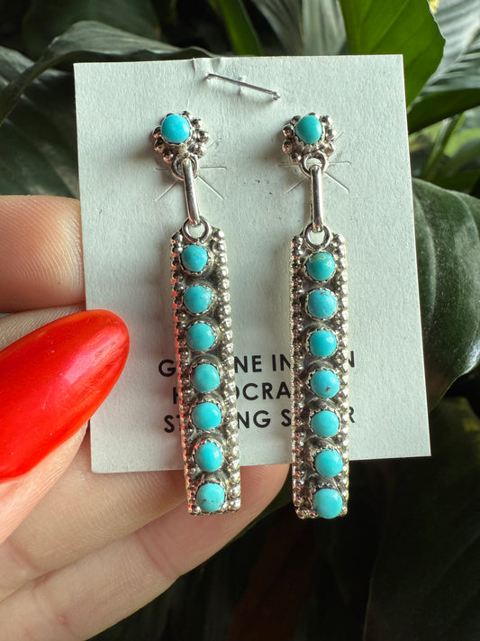 Sleeping Beauty Bar Sterling Dangles