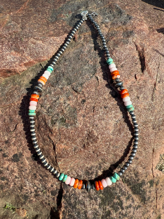 Pearl Spiny Conch Turquoise Necklace - Summer Best